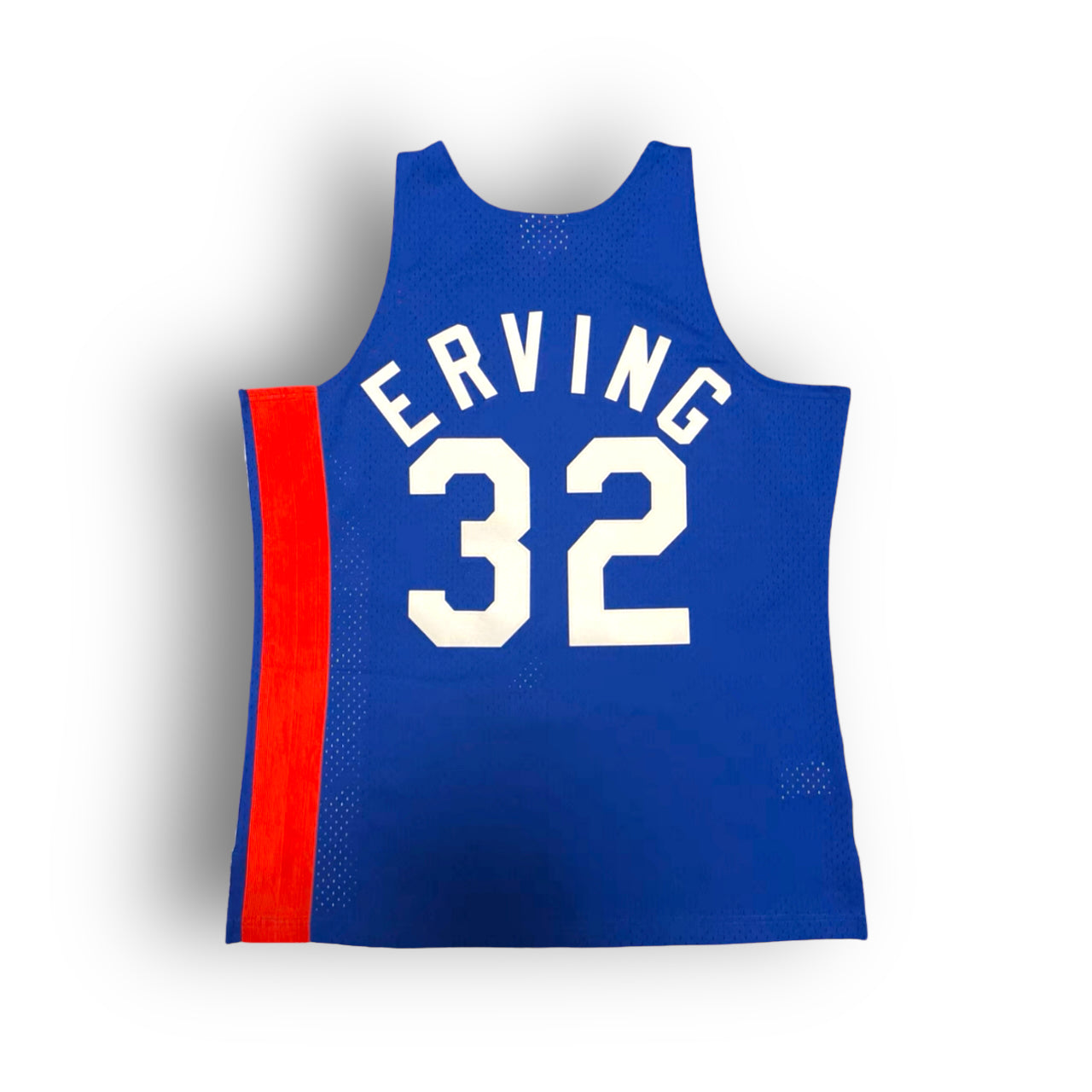 Julius Erving 1973-1974 New York Knicks Away Mitchell & Ness Swingman Jersey - Blue/White/Red - Hoop Jersey Store