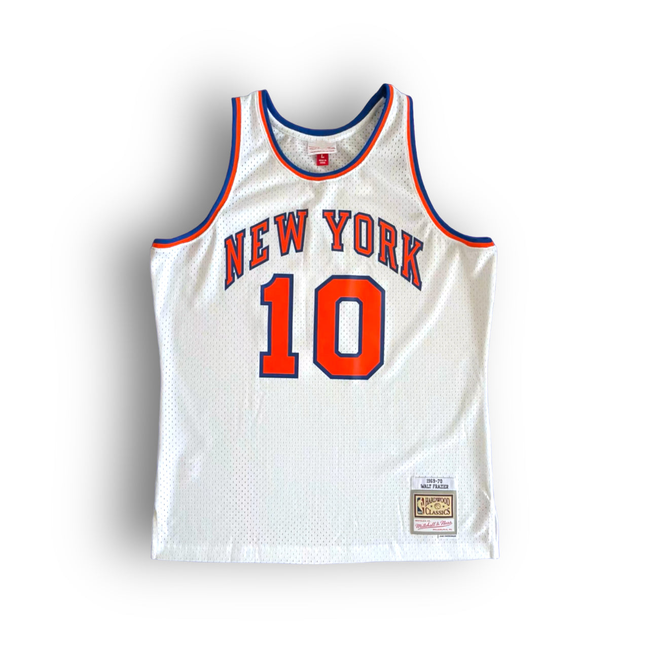 Walt Frazier 1969-1970 New York Knicks Home Mitchell & Ness Swingman Jersey - White - Hoop Jersey Store