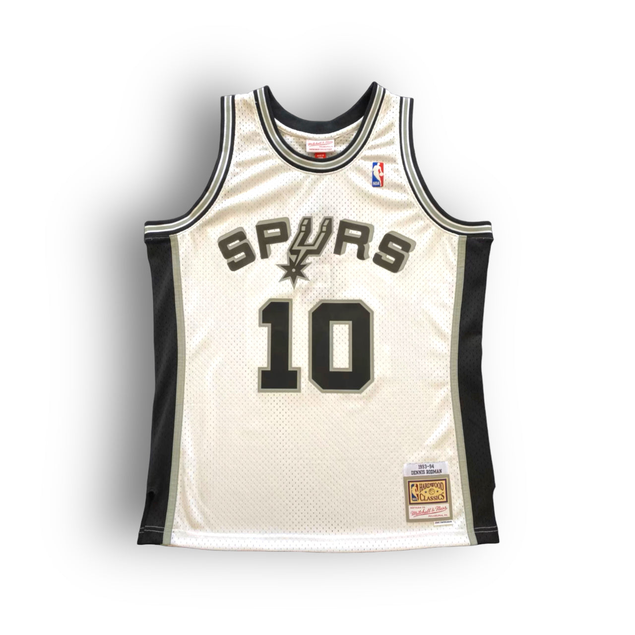 Dennis Rodman 1993-1994 San Antonio Spurs Home Mitchell & Ness Swingman Jersey - White - Hoop Jersey Store