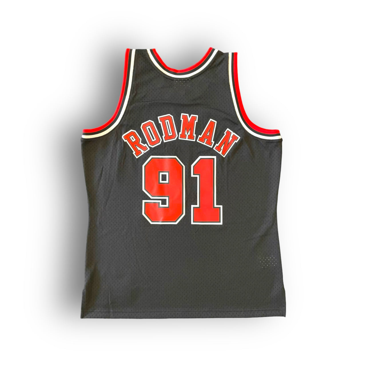 Dennis Rodman 1997-1998 Chicago Bulls Alternate Mitchell & Ness Swingman Jersey - Black - Hoop Jersey Store