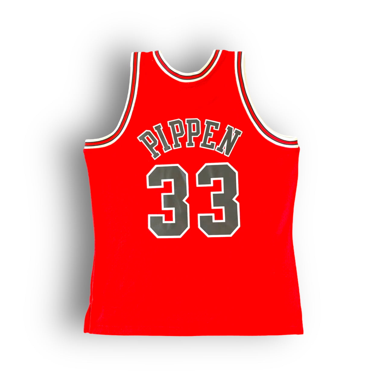 Scottie Pippen 1997-1998 Chicago Bulls Away Mitchell & Ness Swingman Jersey - Red - Hoop Jersey Store