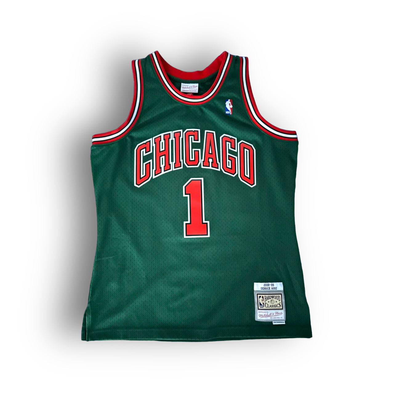 Derrick Rose 2008-2009 Chicago Bulls Inaugural Green Week Mitchell & Ness Swingman Jersey - Green - Hoop Jersey Store