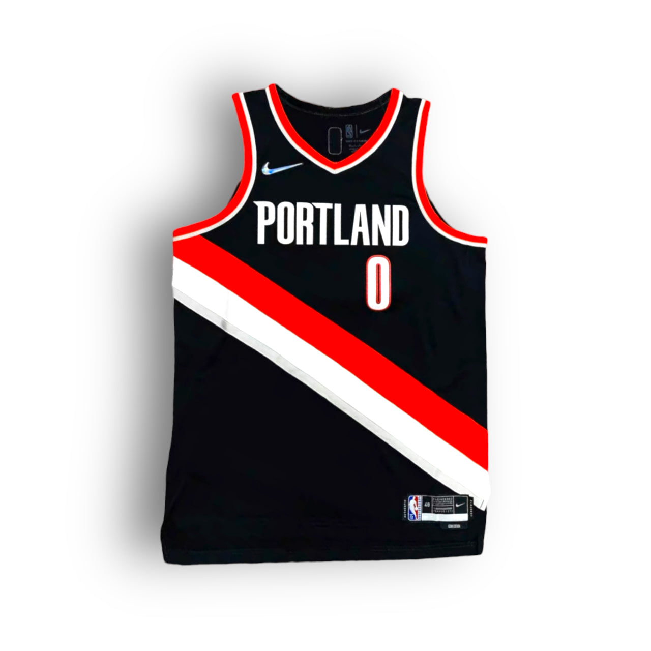 Damian Lillard Portland Trail Blazers 2021-2022 NBA 75th Anniversary Icon Edition Nike Authentic Jersey - Black - Hoop Jersey Store