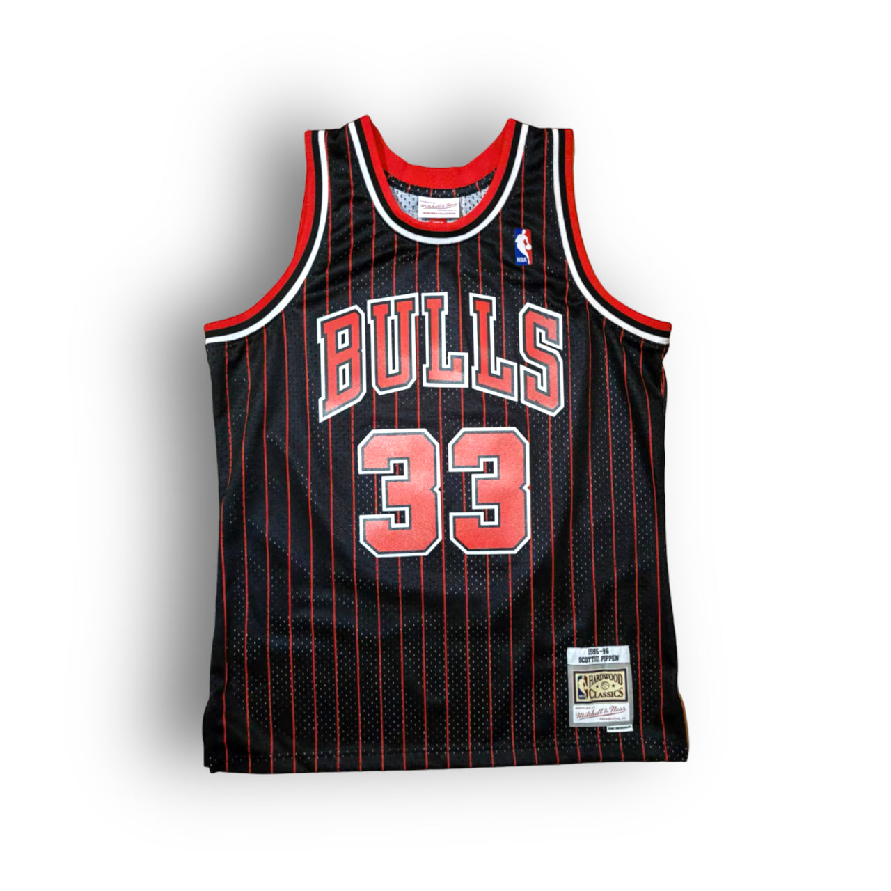 Scottie Pippen 1995-1996 Chicago Bulls Alternate Mitchell & Ness Swingman Jersey - Black - Hoop Jersey Store
