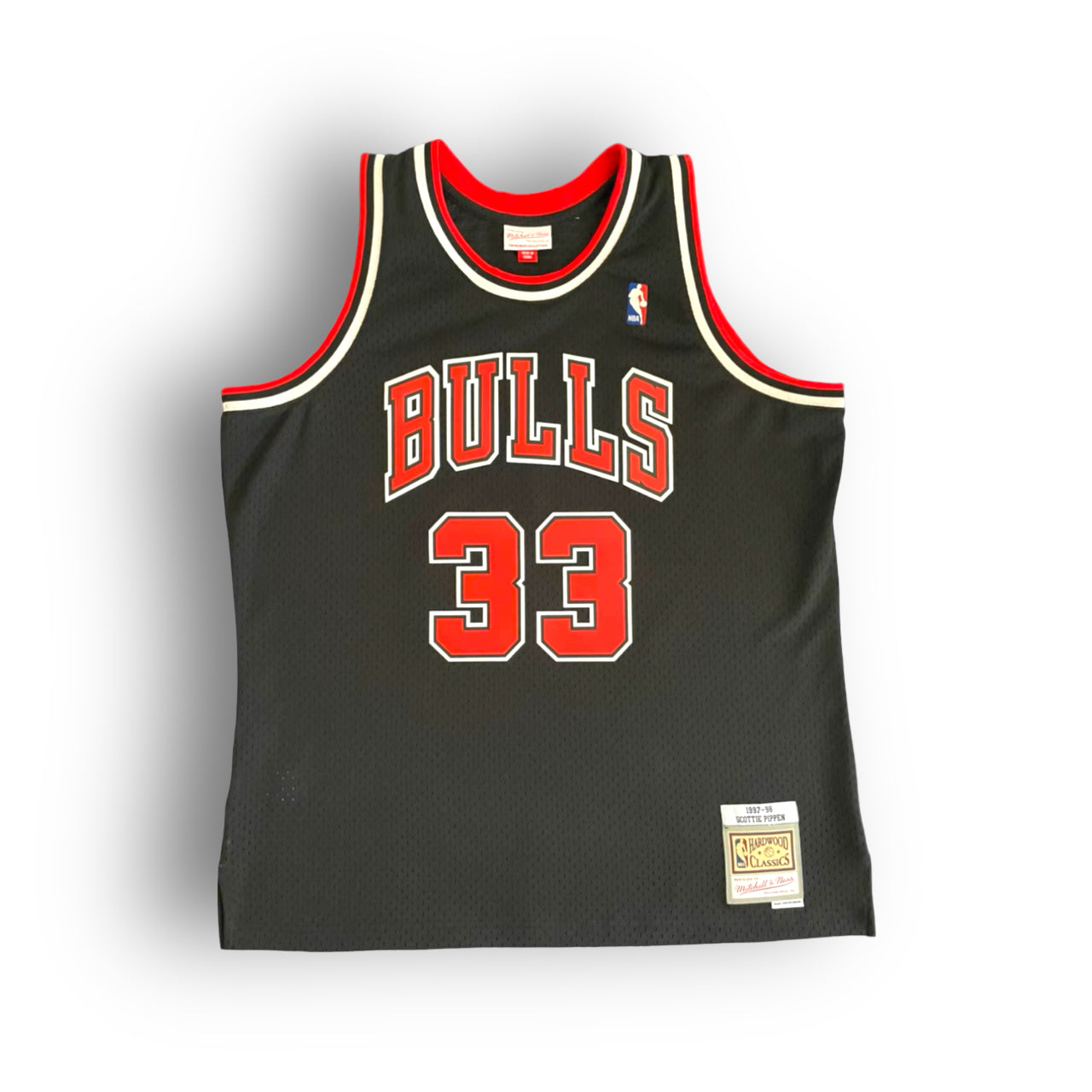 Scottie Pippen 1997-1998 Chicago Bulls Alternate Mitchell & Ness Swingman Jersey - Black - Hoop Jersey Store