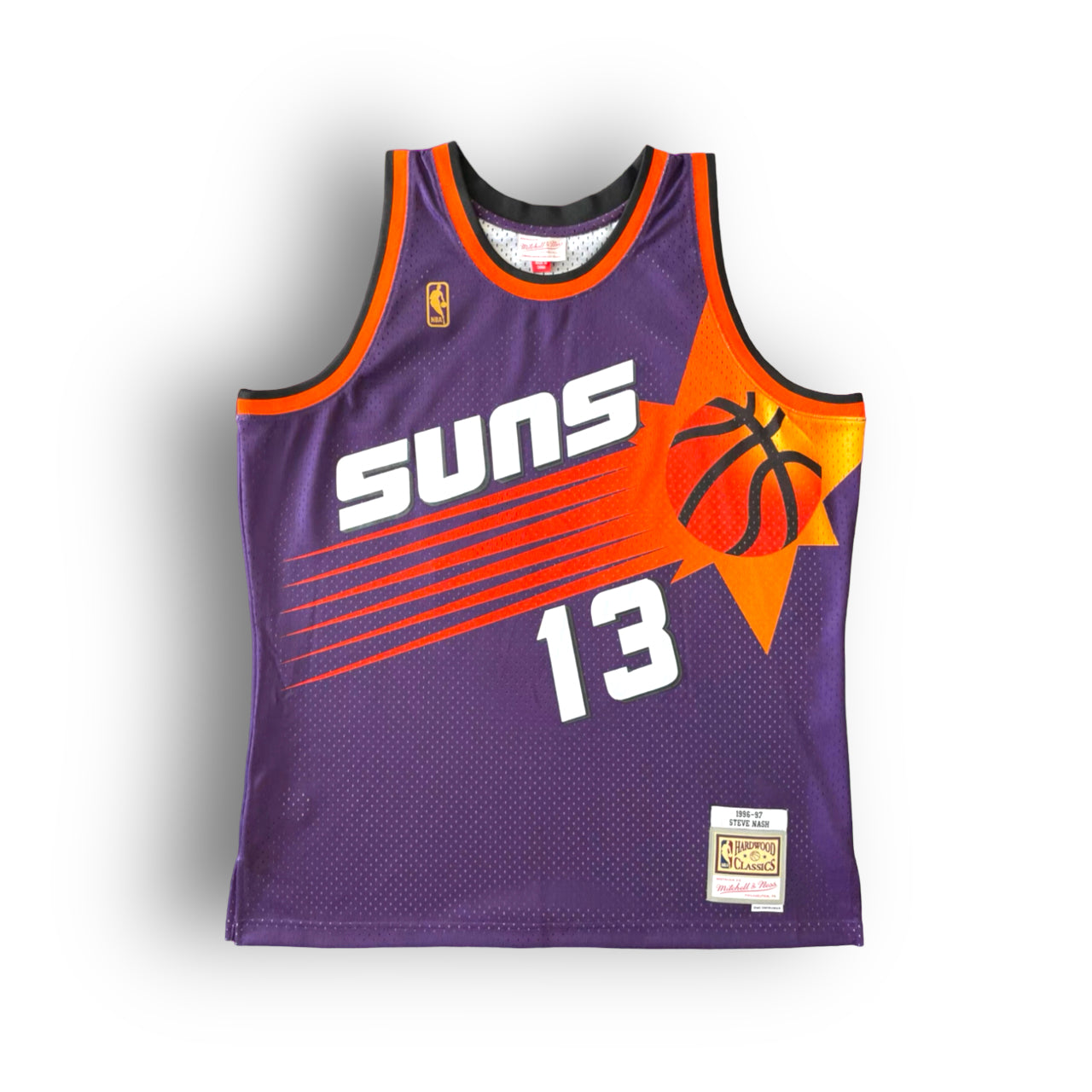 Steve Nash 1996-1997 Phoenix Suns Rookie Year Away Mitchell & Ness Swingman Jersey - Purple - Hoop Jersey Store