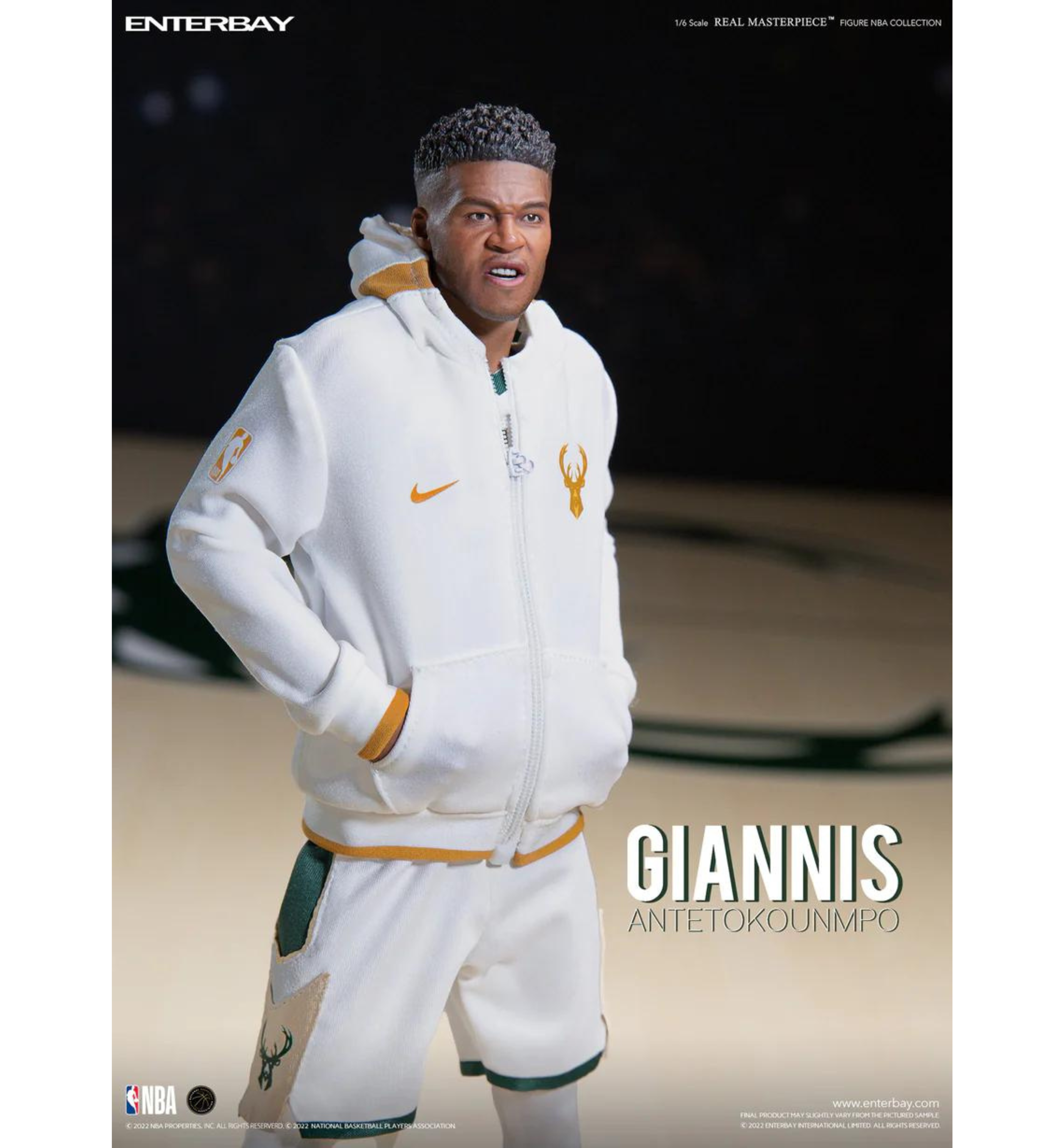 Enterbay 1/6 NBA Collection: Giannis Antetokounmpo NBA Action 12inches Figure