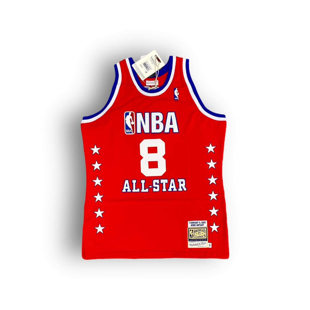Mitchell and Ness Kobe Bryant Los Angeles Lakers 2003 NBA All-Star Game Western Team Authentic Jersey - Red #8 - Hoop Jersey Store