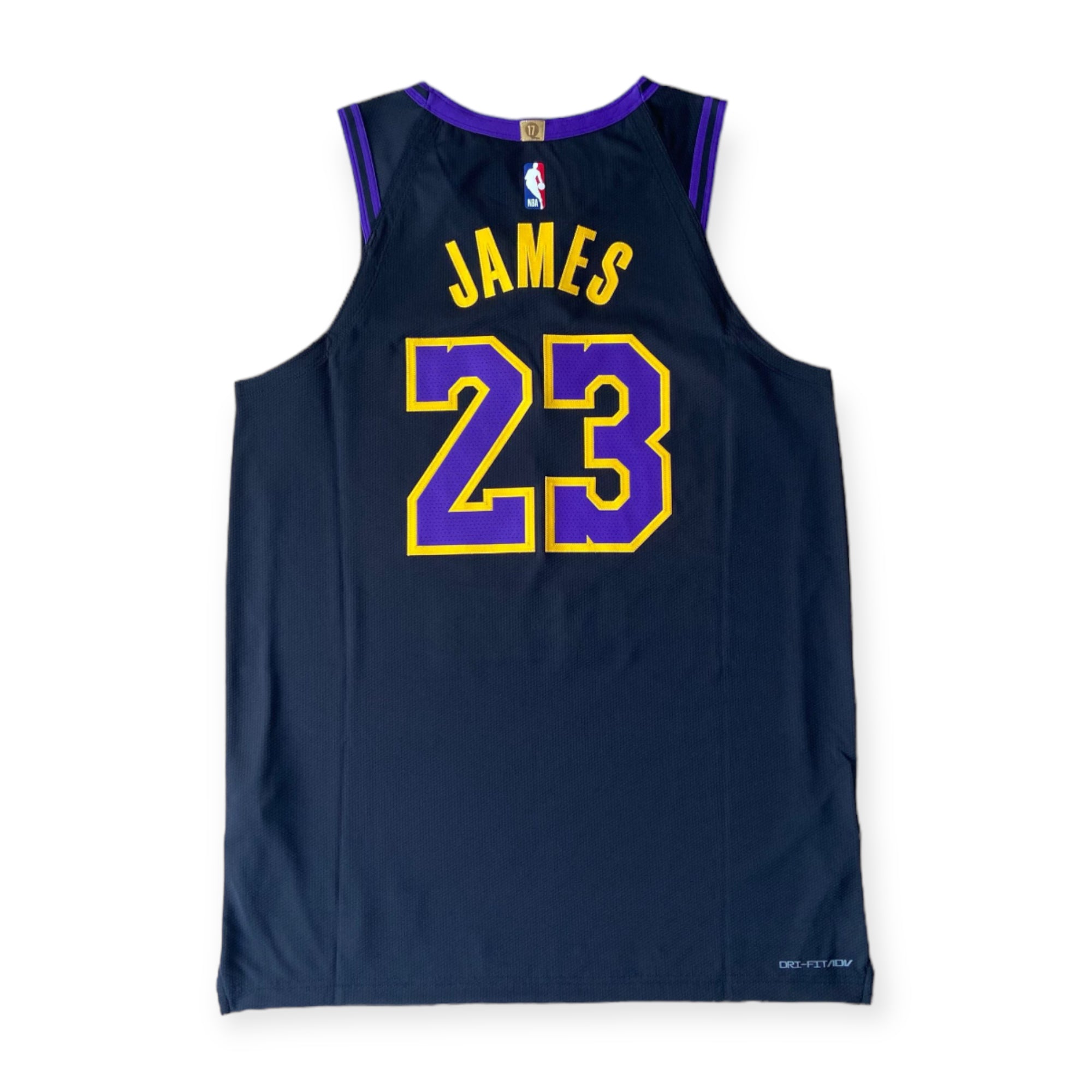 LeBron James Los Angeles Lakers 2023-2024 City Edition Nike Authentic Jersey - Black/Purple