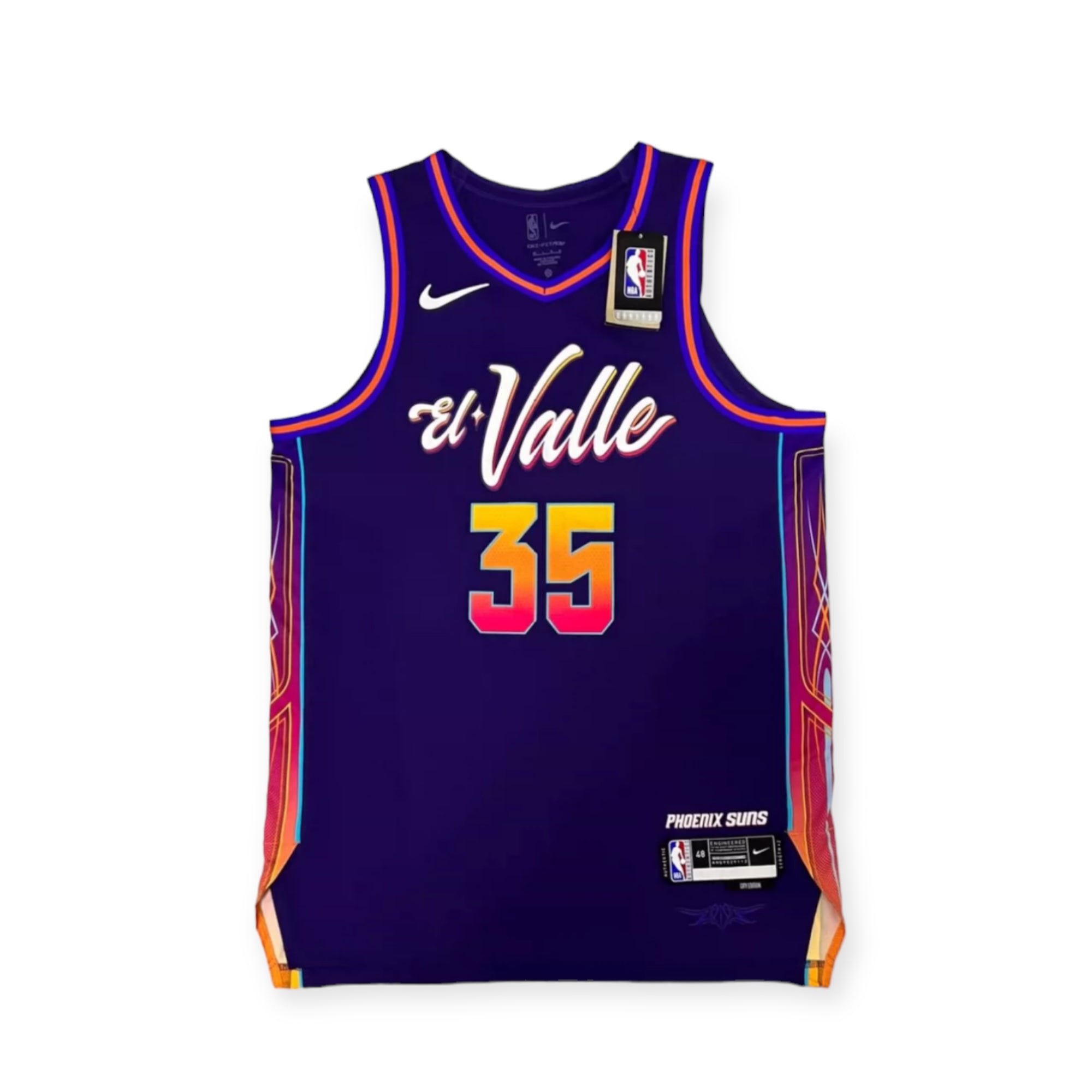 Kevin Durant Phoenix Suns "El Valle" 2023-2024 City Edition Nike Authentic Jersey - Purple