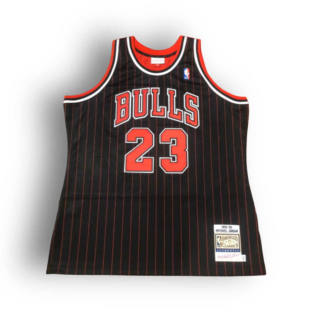 Mitchell & Ness Michael Jordan 95-96 Chicago Bulls 23 3rd Alternate Authentic Jersey - Black & Red - Hoop Jersey Store