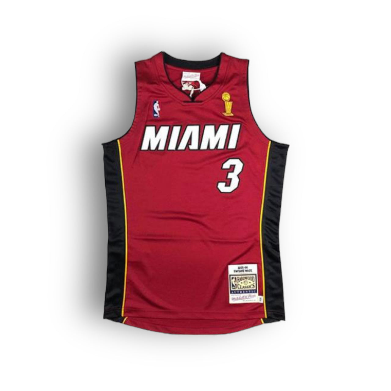 Mitchell and Ness Dwyane Wade Miami Heat 2006 NBA Finals Alternate Authentic Jersey - Red - Hoop Jersey Store