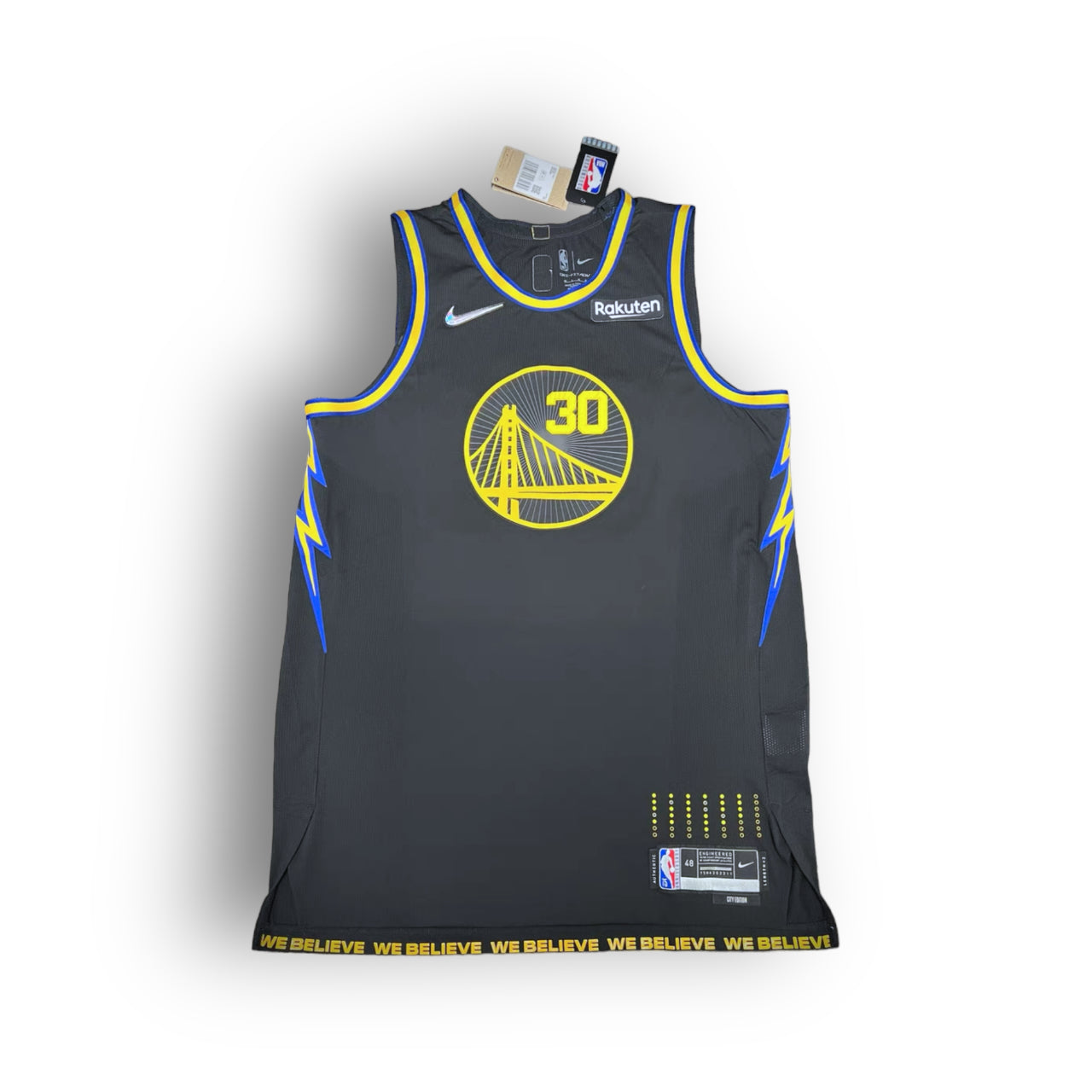 Stephen Curry Golden State Warriors 2021-2022 City Edition Nike Authentic Jersey Black, Yellow - Hoop Jersey Store