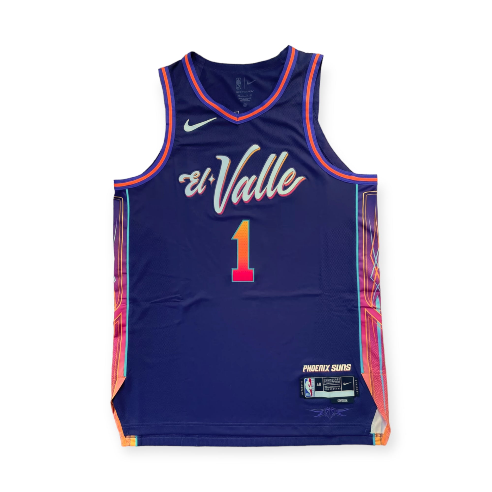 Devin Booker Phoenix Suns "El Valle" 2023-2024 City Edition Nike Authentic Jersey - Purple