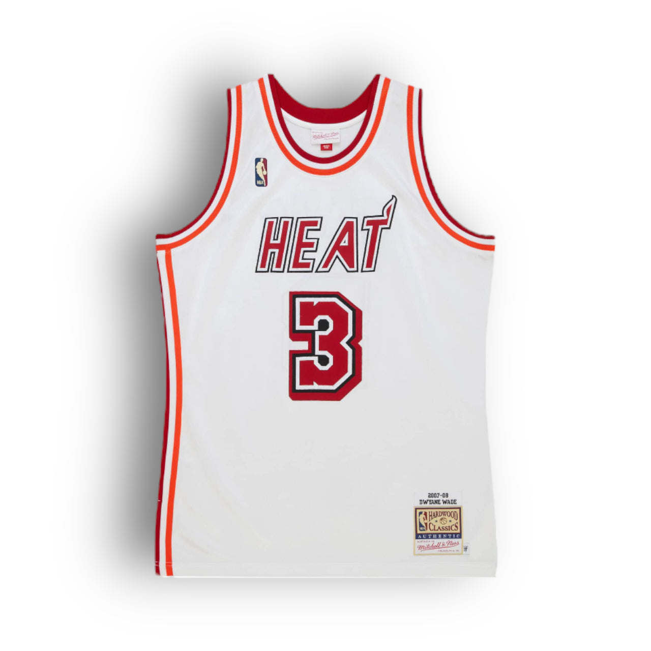 Dwyane Wade Miami Heat 2007-2008 Hardwood Classic Mitchell & Ness Authentic Jersey - White/Red