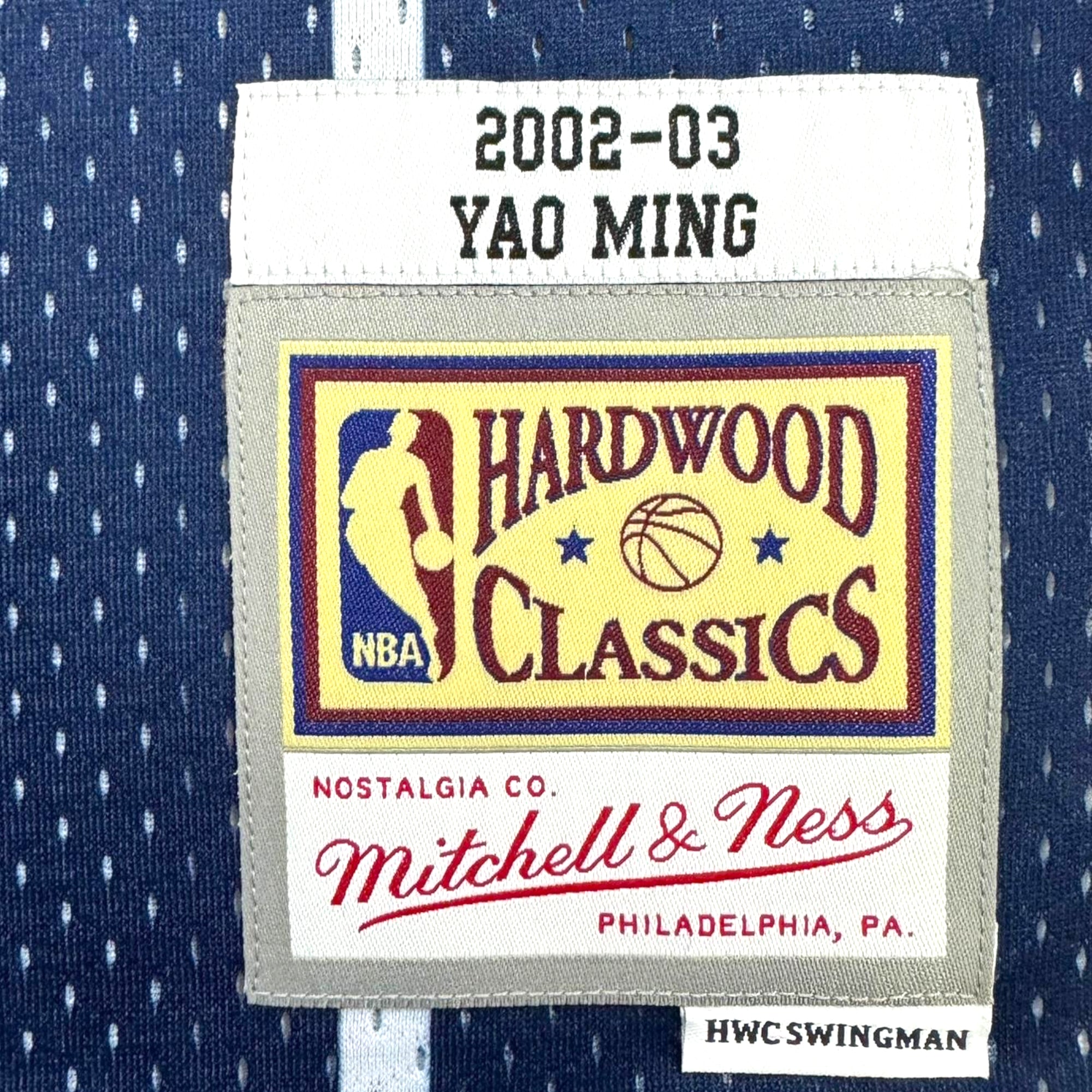 Yao Ming 2002-2003 Houston Rockets Away Rookie Season Mitchell & Ness Swingman Jersey - Navy/Silver