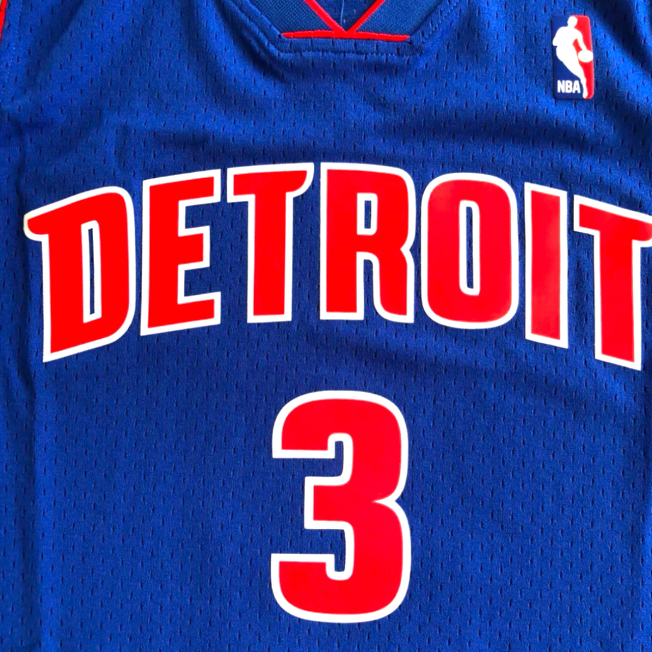 Ben 'Big Ben' Wallace Detroit Pistons 2003-2004 Hardwood Classic Away Mitchell & Ness Swingman Jersey - Blue/Red