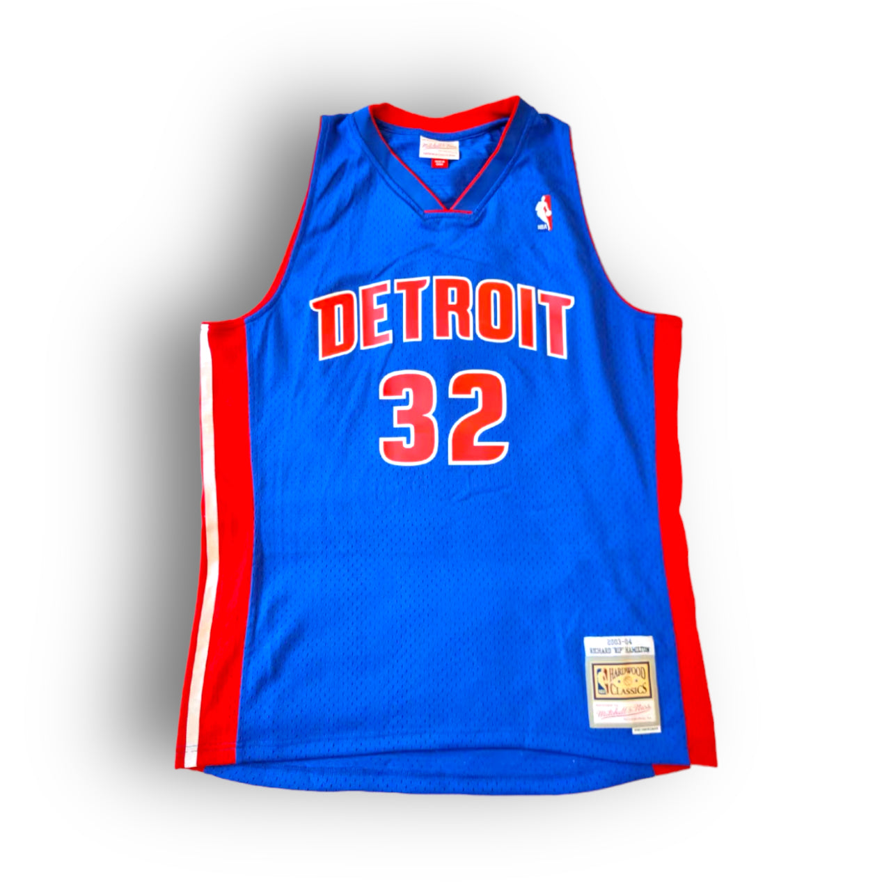 Richard 'Rip' Hamilton Detroit Pistons 2003-2004 Hardwood Classic Away Mitchell & Ness Swingman Jersey - Blue/Red