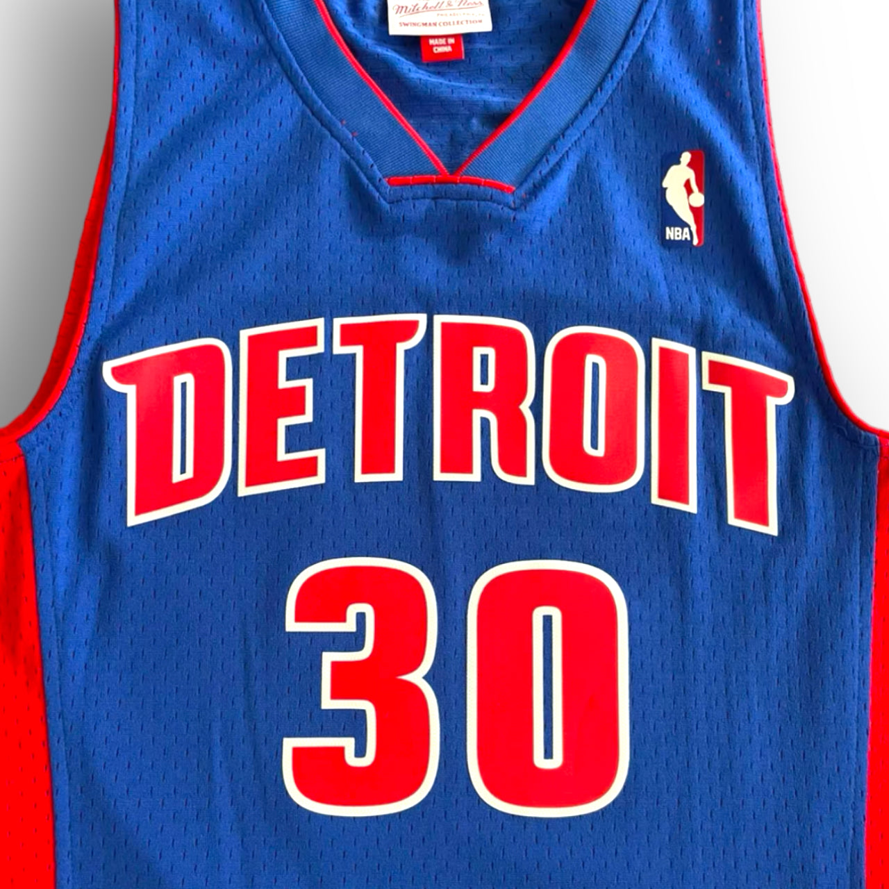 Rasheed Wallace Detroit Pistons 2003-2004 Hardwood Classic Away Mitchell & Ness Swingman Jersey - Blue/Red