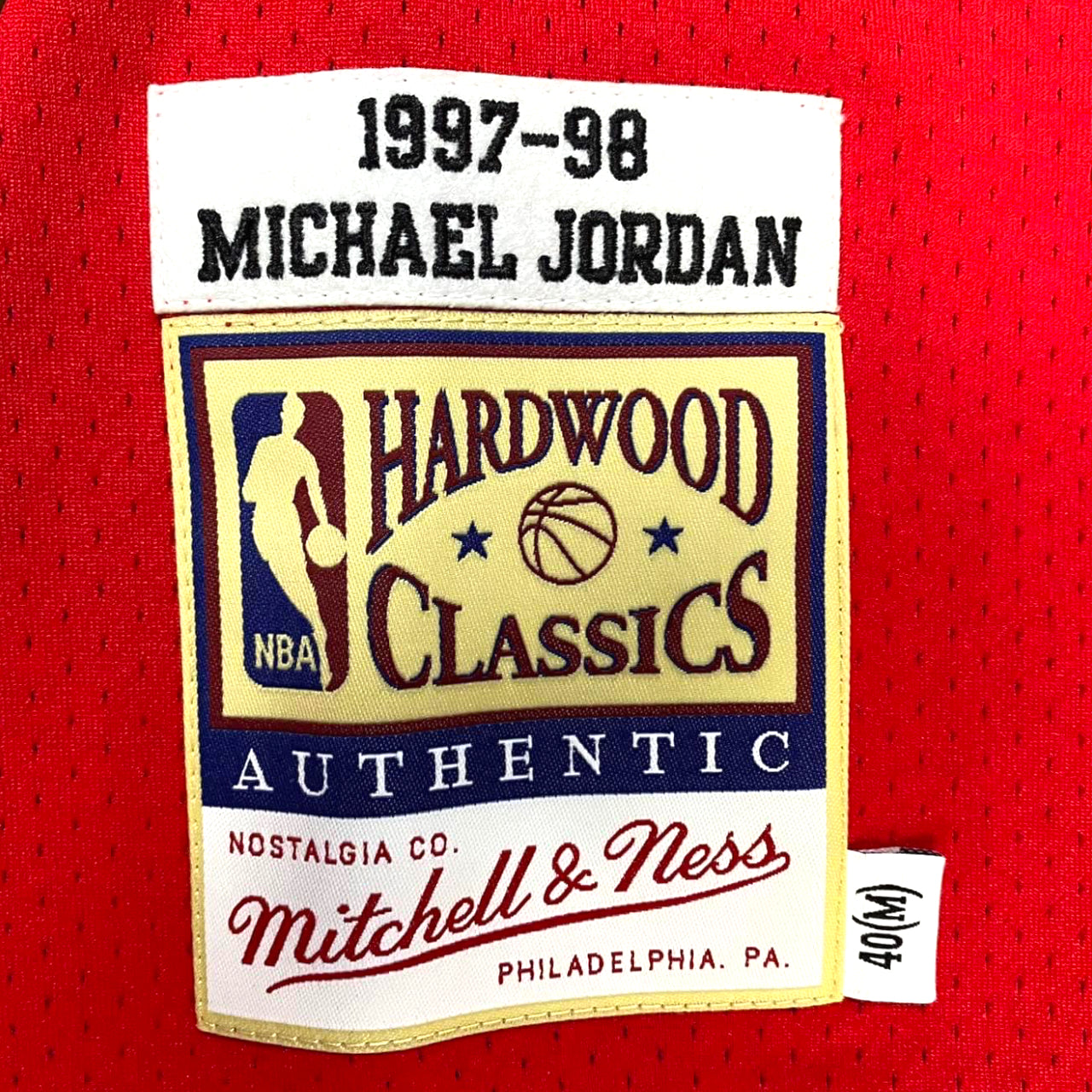 Mitchell & Ness Michael Jordan 97-98 Chicago Bulls 23 "NBA Final" Away Authentic Jersey - Red - Hoop Jersey Store