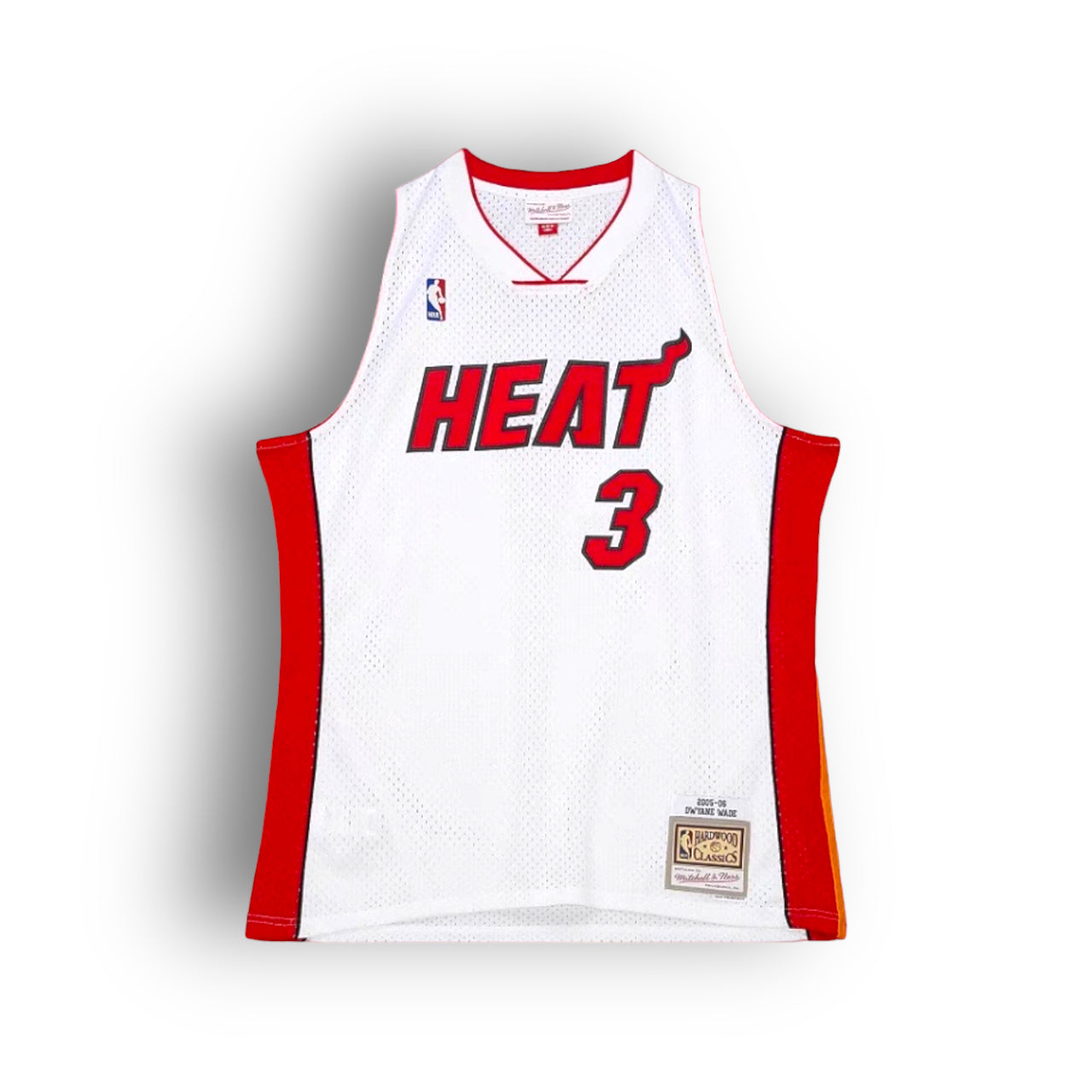 Mitchell & Ness Heat Dwayne Wade Jersey SMJY3495-MHE05DWAUNRD newest Wade County Sz L