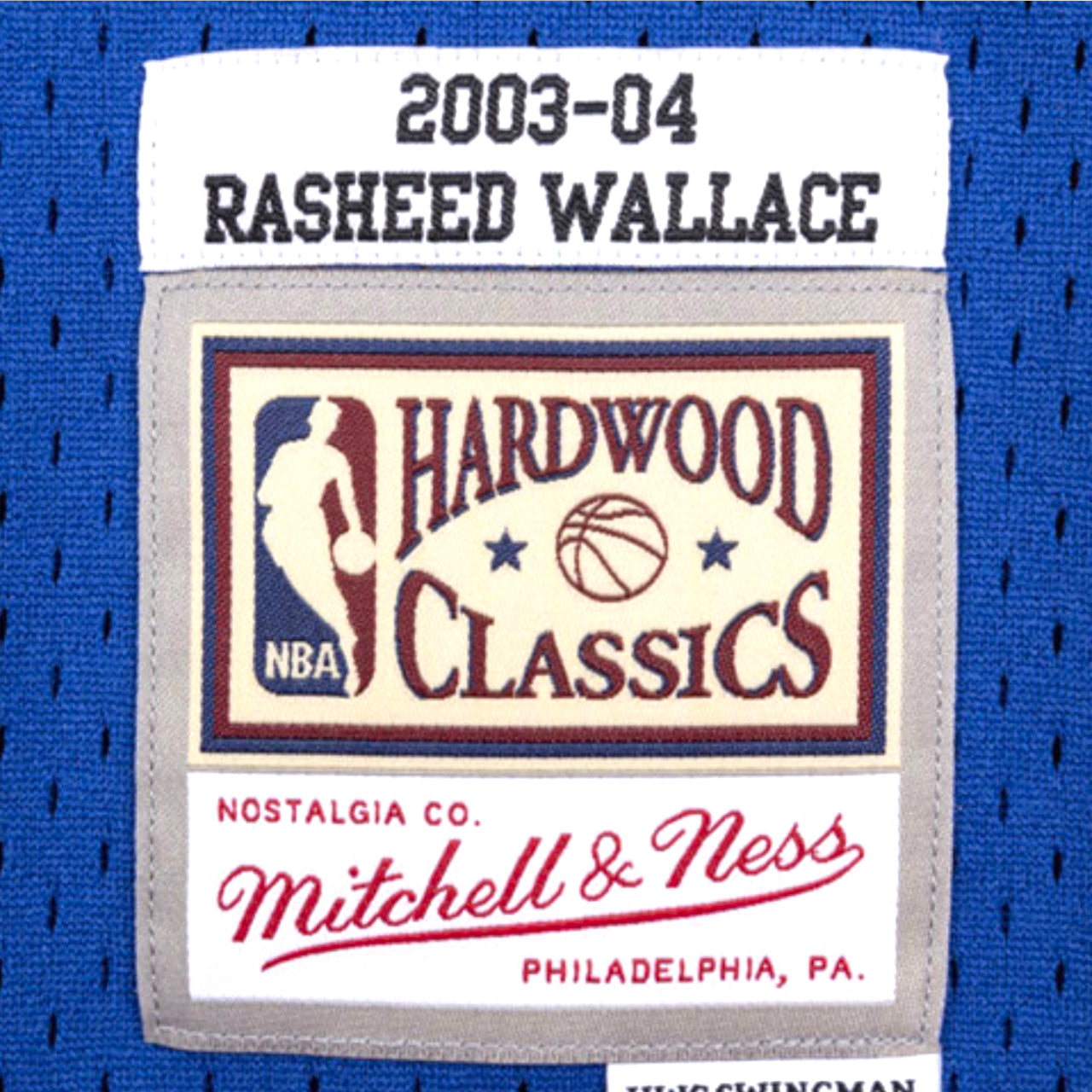 Rasheed Wallace Detroit Pistons 2003-2004 Hardwood Classic Away Mitchell & Ness Swingman Jersey - Blue/Red