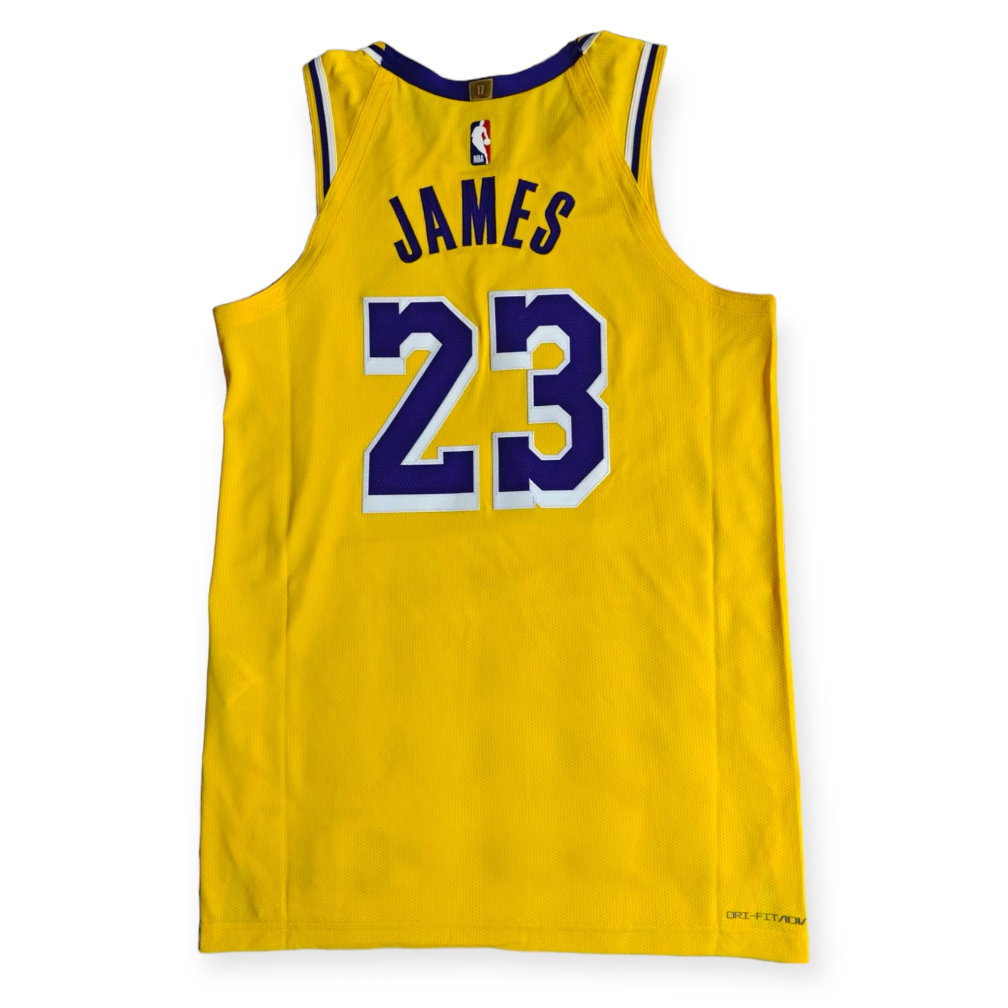 LeBron James Los Angeles Lakers 2023-2024 Icon Edition Nike Authentic Jersey - Yellow #23