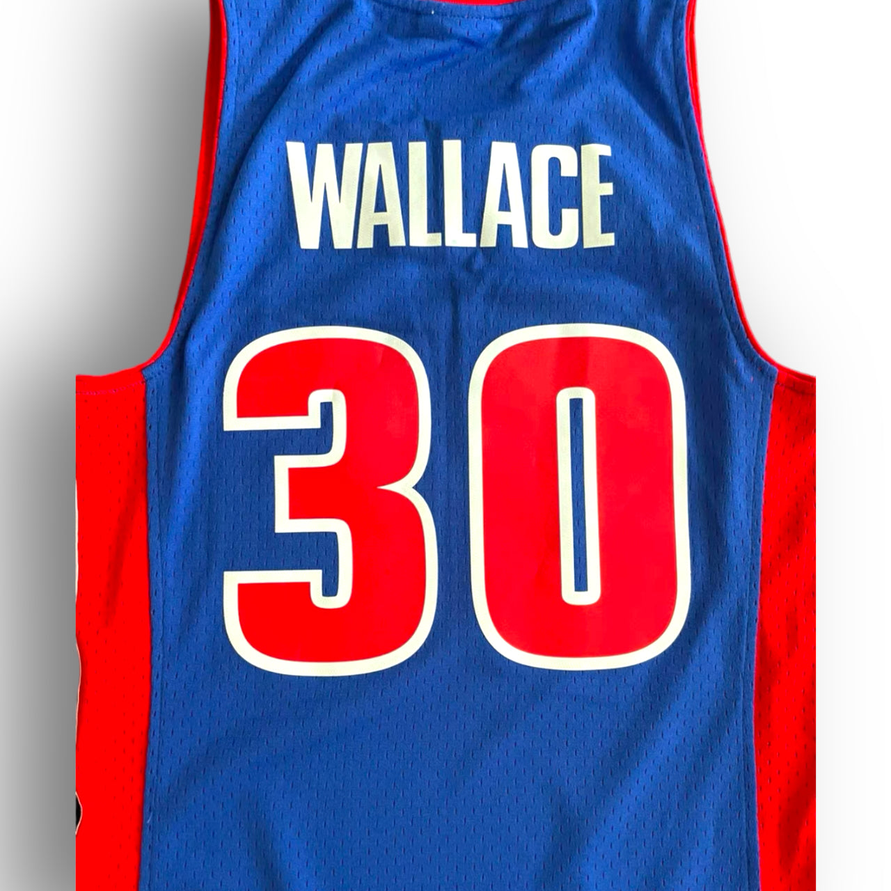 Rasheed Wallace Detroit Pistons 2003-2004 Hardwood Classic Away Mitchell & Ness Swingman Jersey - Blue/Red
