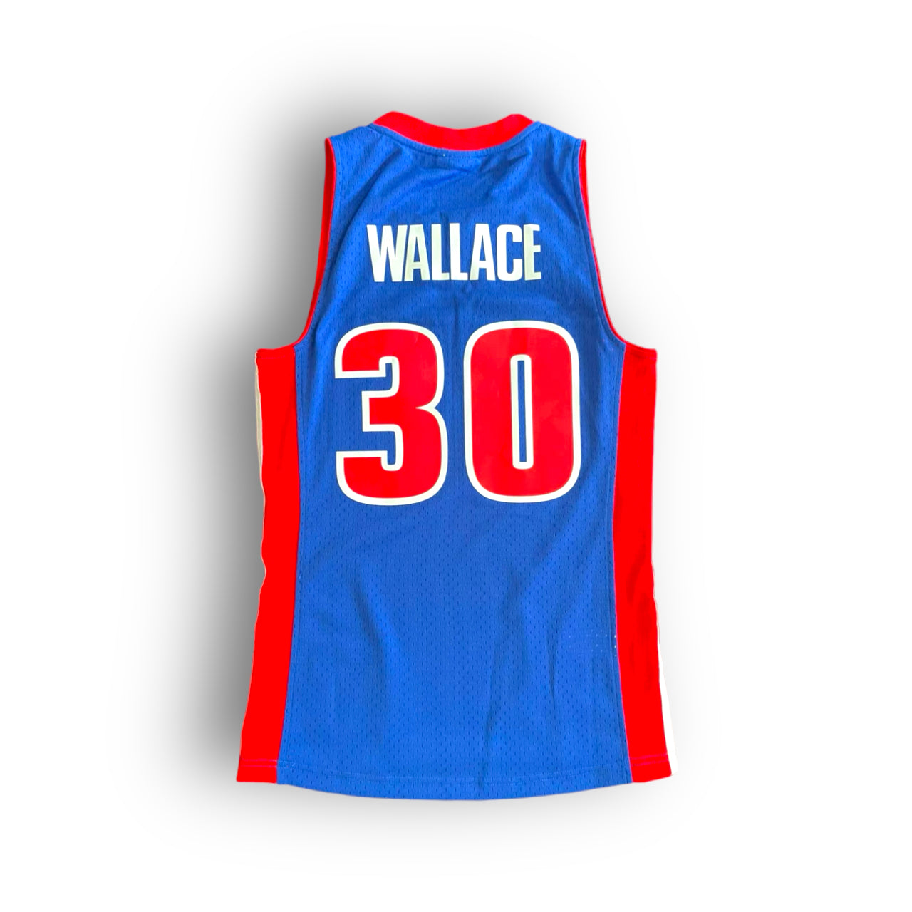 Rasheed Wallace Detroit Pistons 2003-2004 Hardwood Classic Away Mitchell & Ness Swingman Jersey - Blue/Red