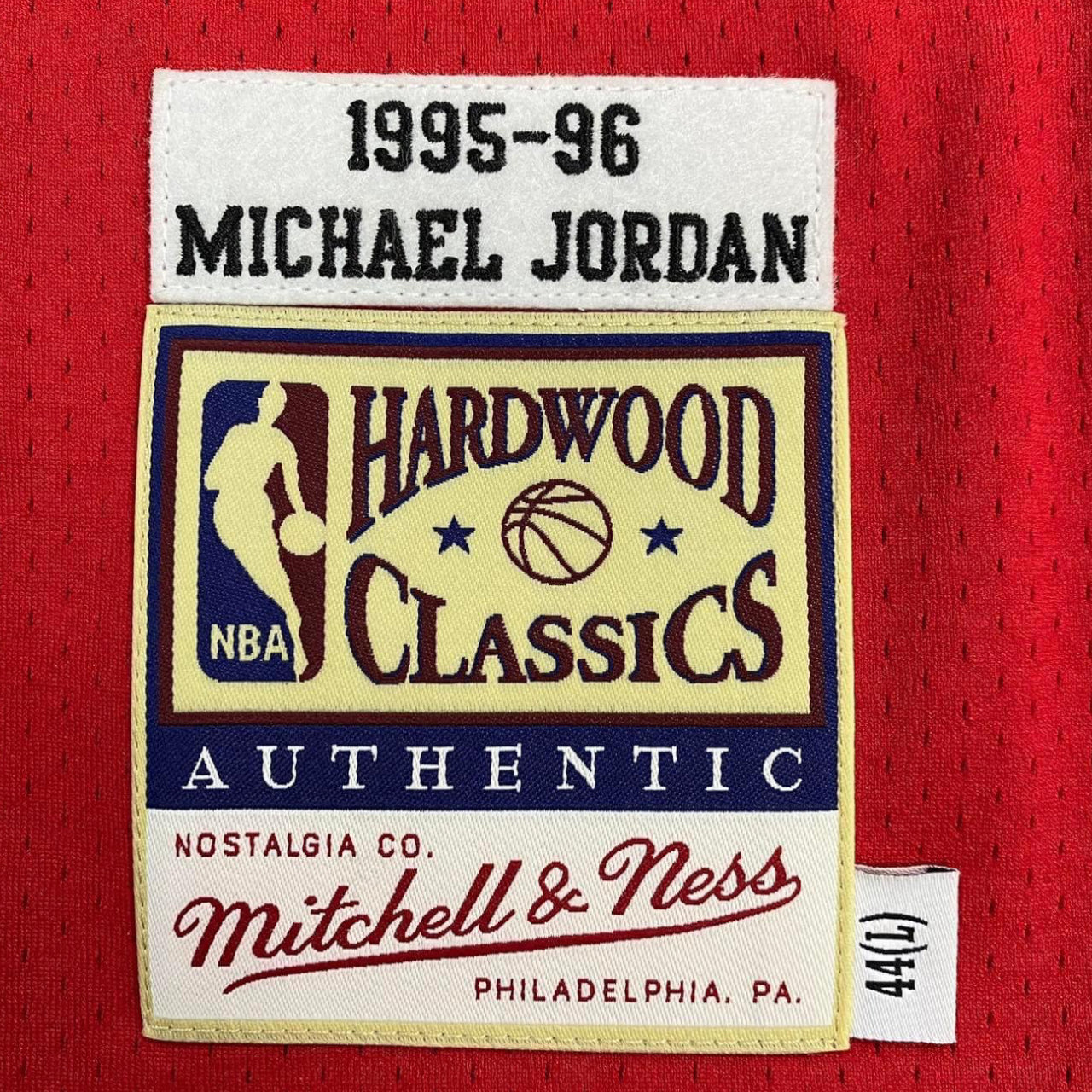 Mitchell & Ness Michael Jordan 95-96 Chicago Bulls 23 "NBA Final" Away Authentic Jersey - Red - Hoop Jersey Store