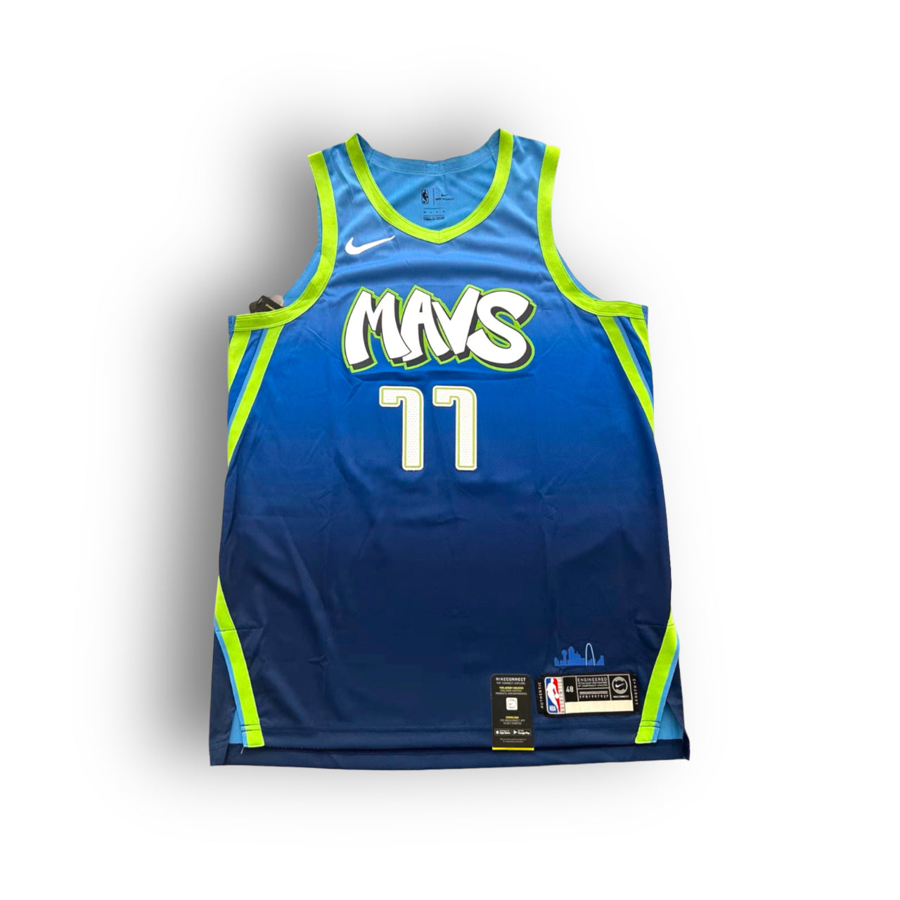 Luka Doncic Dallas Mavericks 2019-2020 City Edition Nike Authentic Jersey - Blue/Green - Hoop Jersey Store
