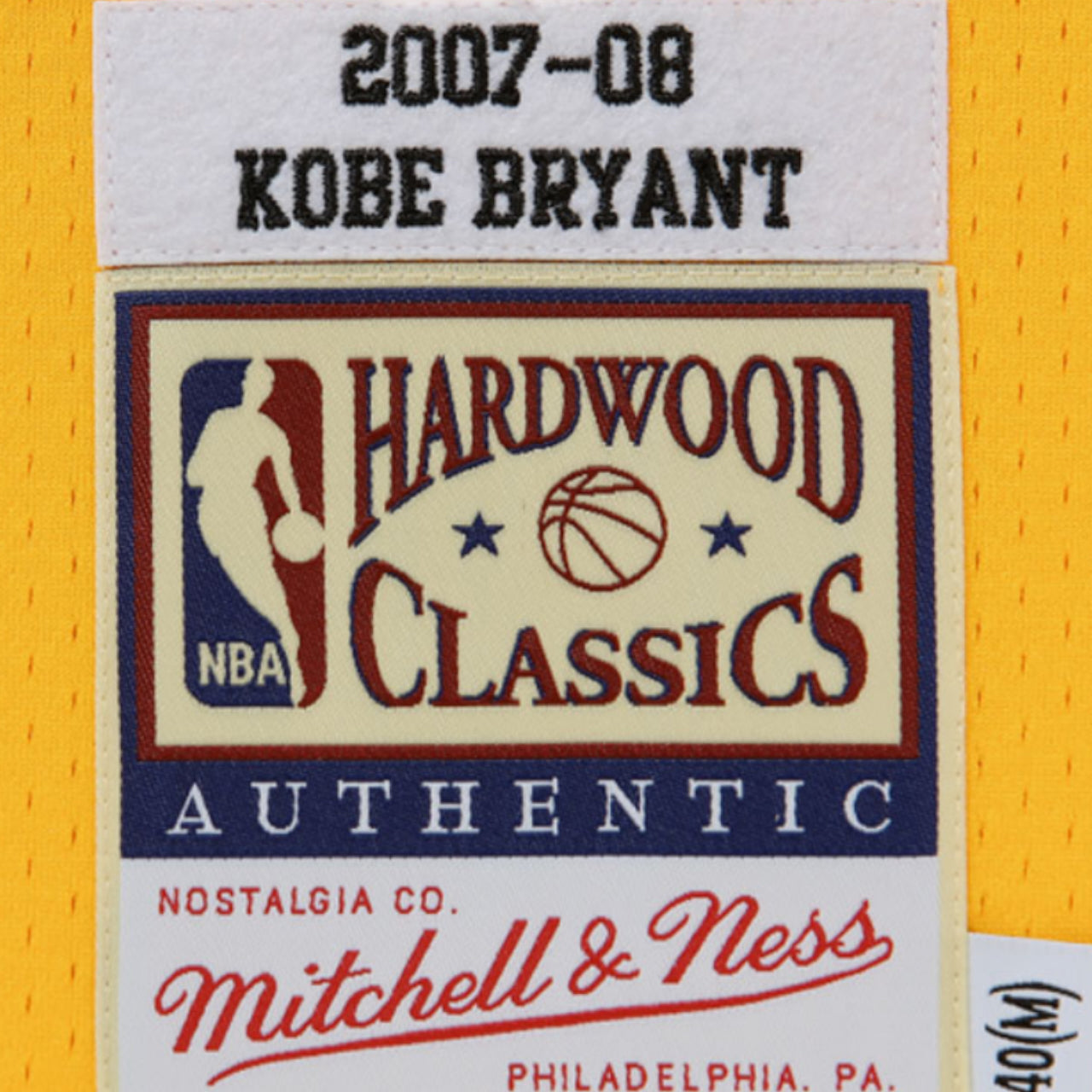 Mitchell and Ness Kobe Bryant Los Angeles Lakers 2007-2008 Hardwood Classic Lakers 60th Anniversary Home Authentic Jersey - Yellow #24 - Hoop Jersey Store