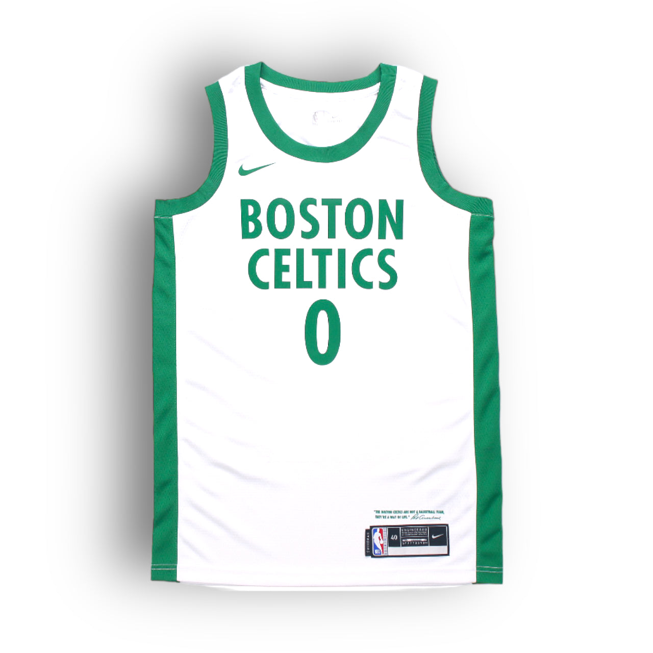 Jayson Tatum Boston Celtics 2020-2021 City Edition Nike Swingman Jersey - Green/White