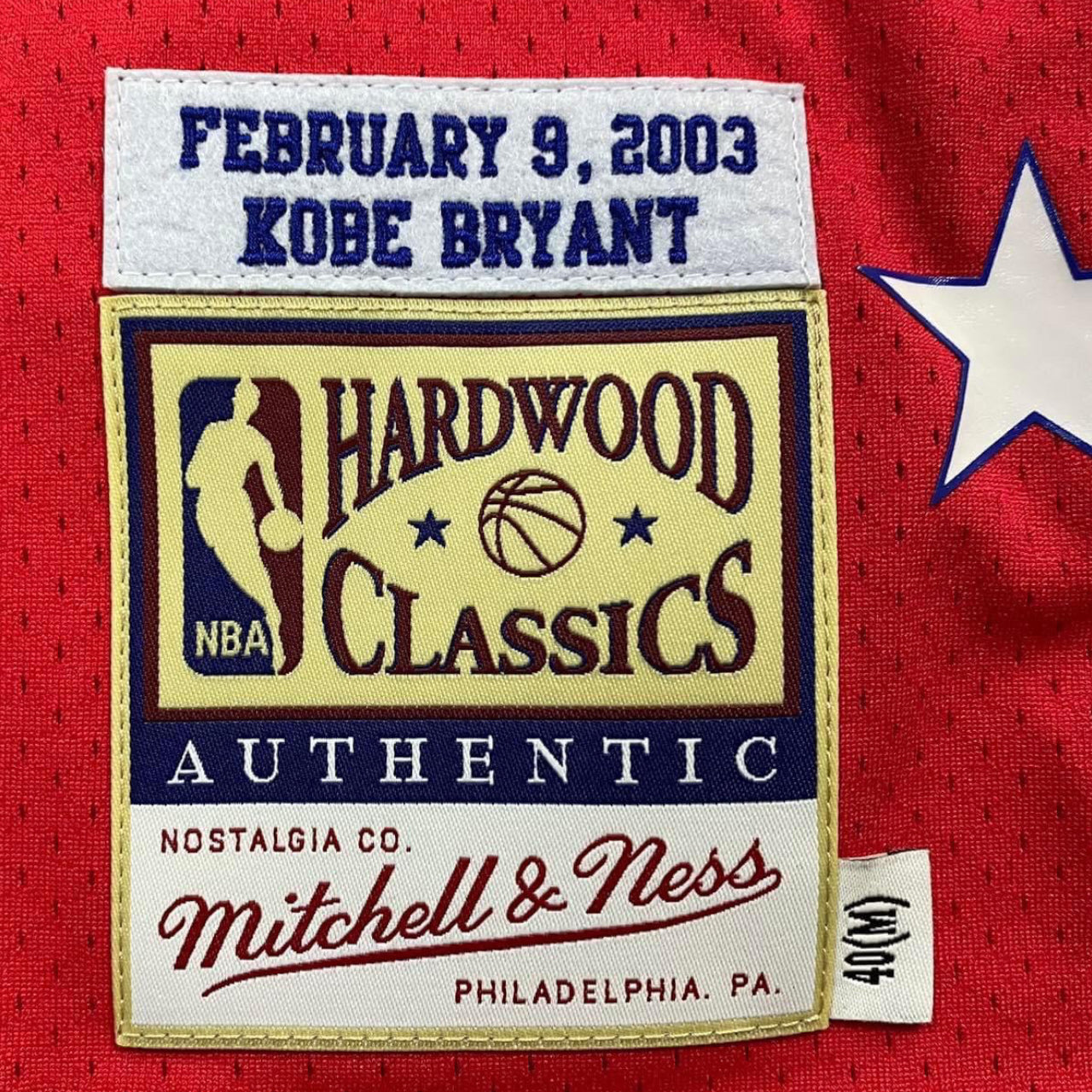 Mitchell and Ness Kobe Bryant Los Angeles Lakers 2003 NBA All-Star Game Western Team Authentic Jersey - Red #8 - Hoop Jersey Store