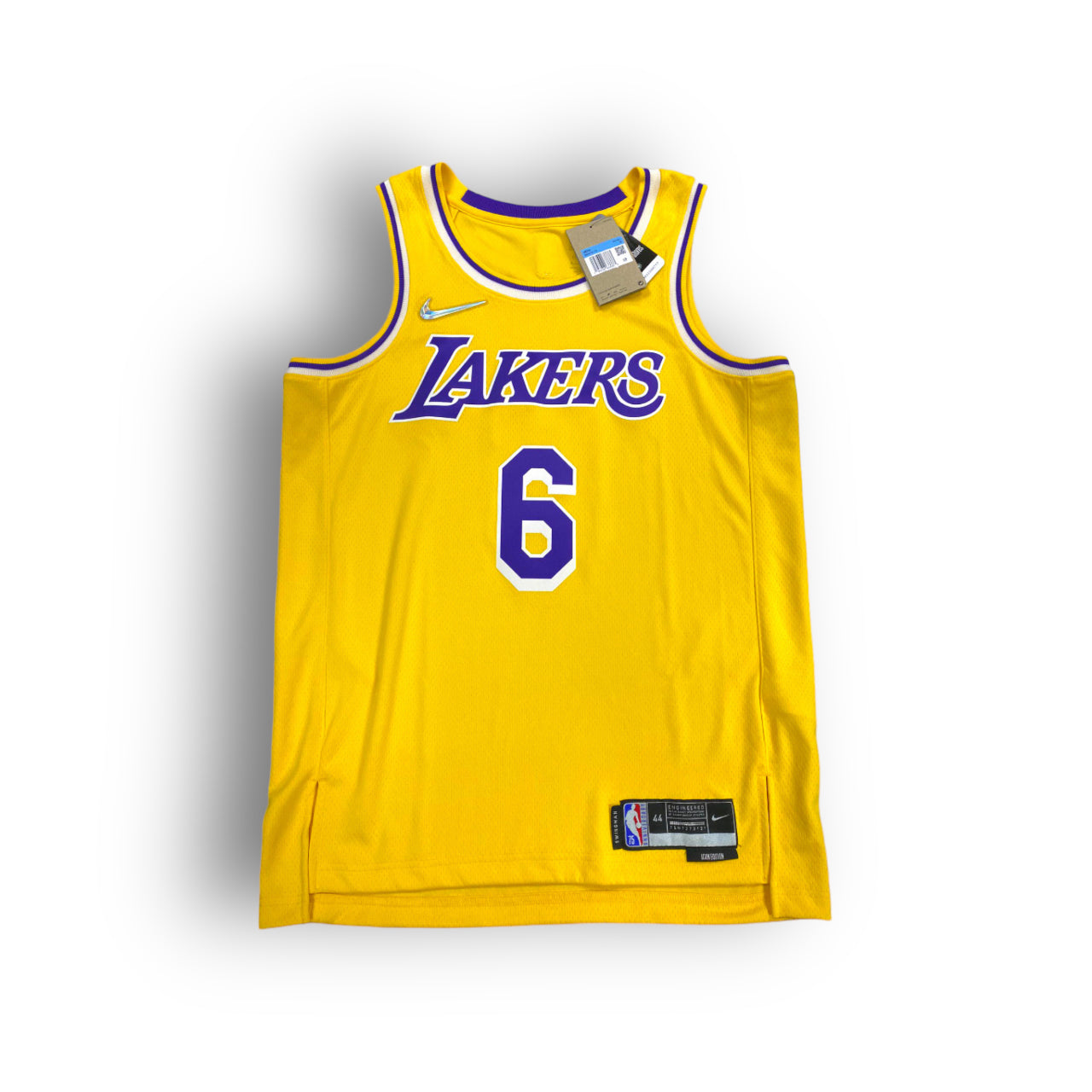 LeBron James Los Angeles Lakers 2021-2022 NBA 75th Anniversary Icon Edition Nike Swingman Jersey - Yellow #6 - Hoop Jersey Store