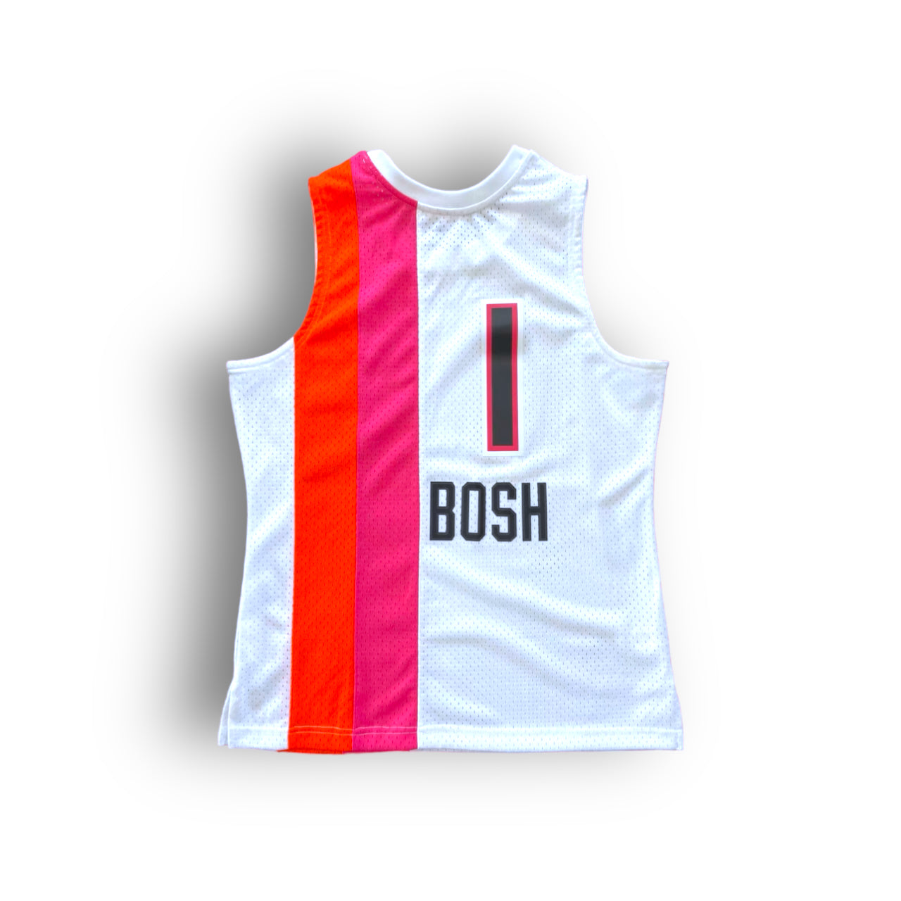 Mitchell and Ness Chris Bosh Miami Heat 2011-2012 Hardwood Classic Edition Swingman Jersey - White/Pink - Hoop Jersey Store