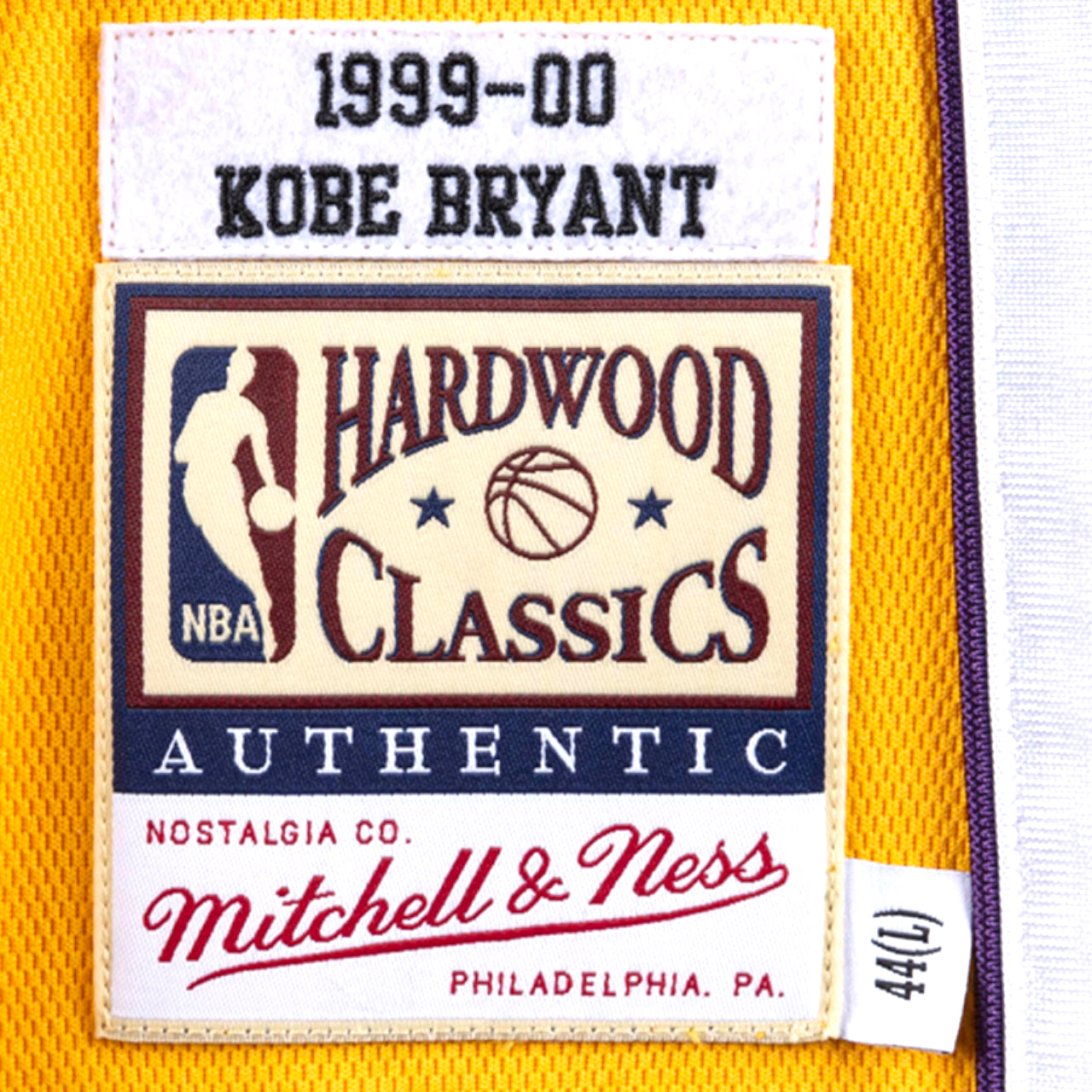 Mitchell and Ness Kobe Bryant Los Angeles Lakers 1999-2000 NBA Finals Home Authentic Jersey - Yellow #8 - Hoop Jersey Store