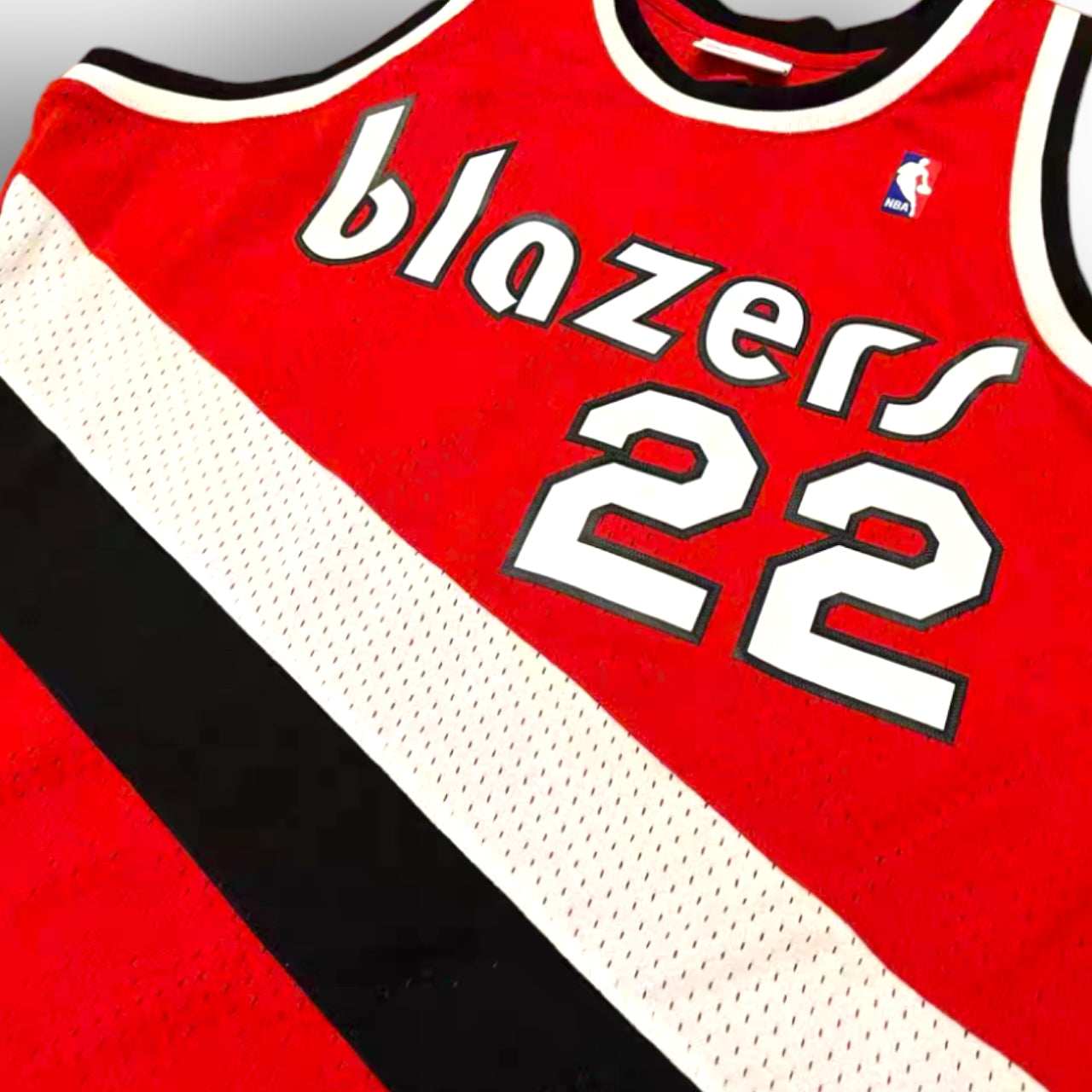 Clyde Drexler 1983-1984 Portland Trail Blazers Alternate Mitchell & Ness Swingman Jersey - Red - Hoop Jersey Store