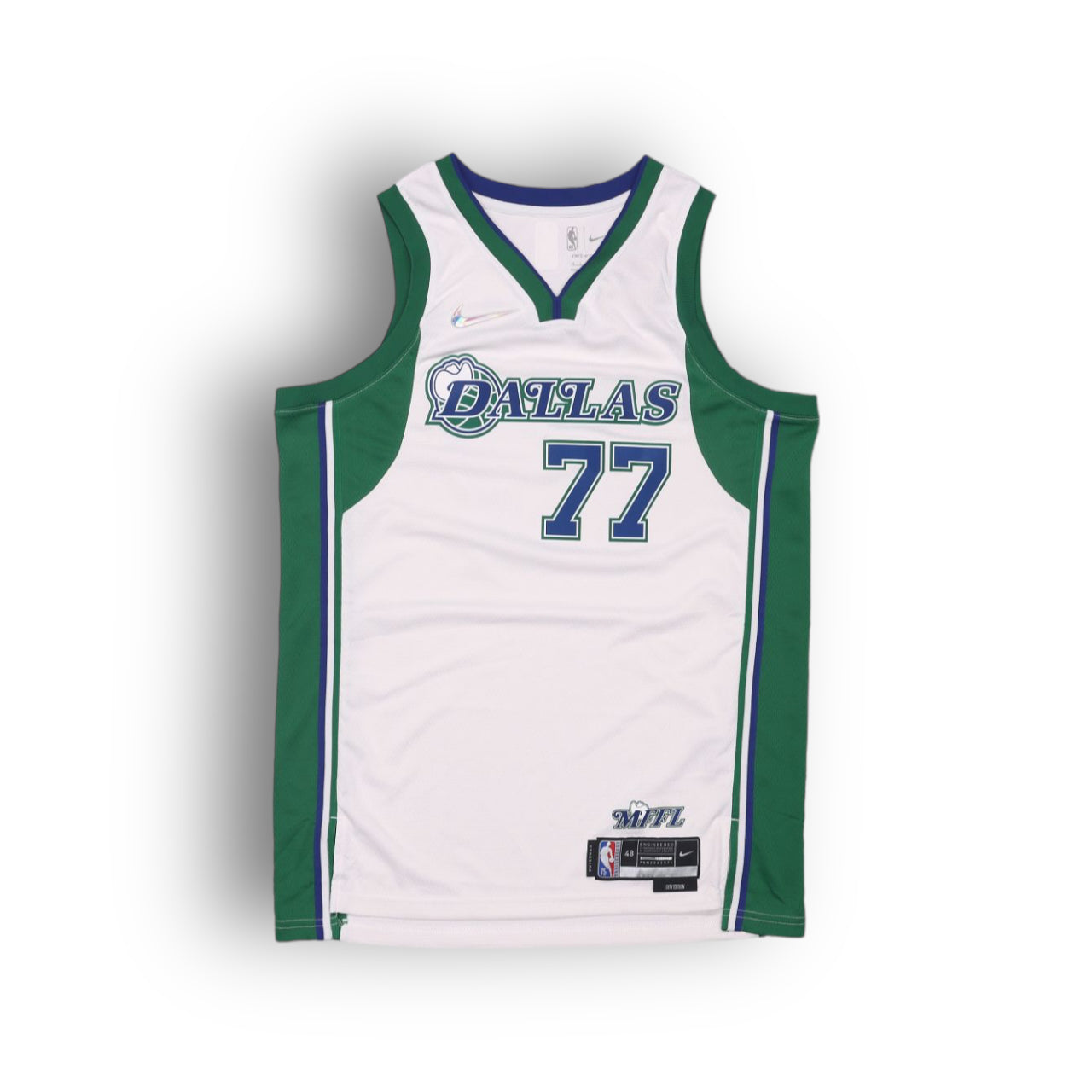 Luka Doncic Dallas Mavericks 2021-2022 City Edition Nike Swingman Jersey - White/Green - Hoop Jersey Store