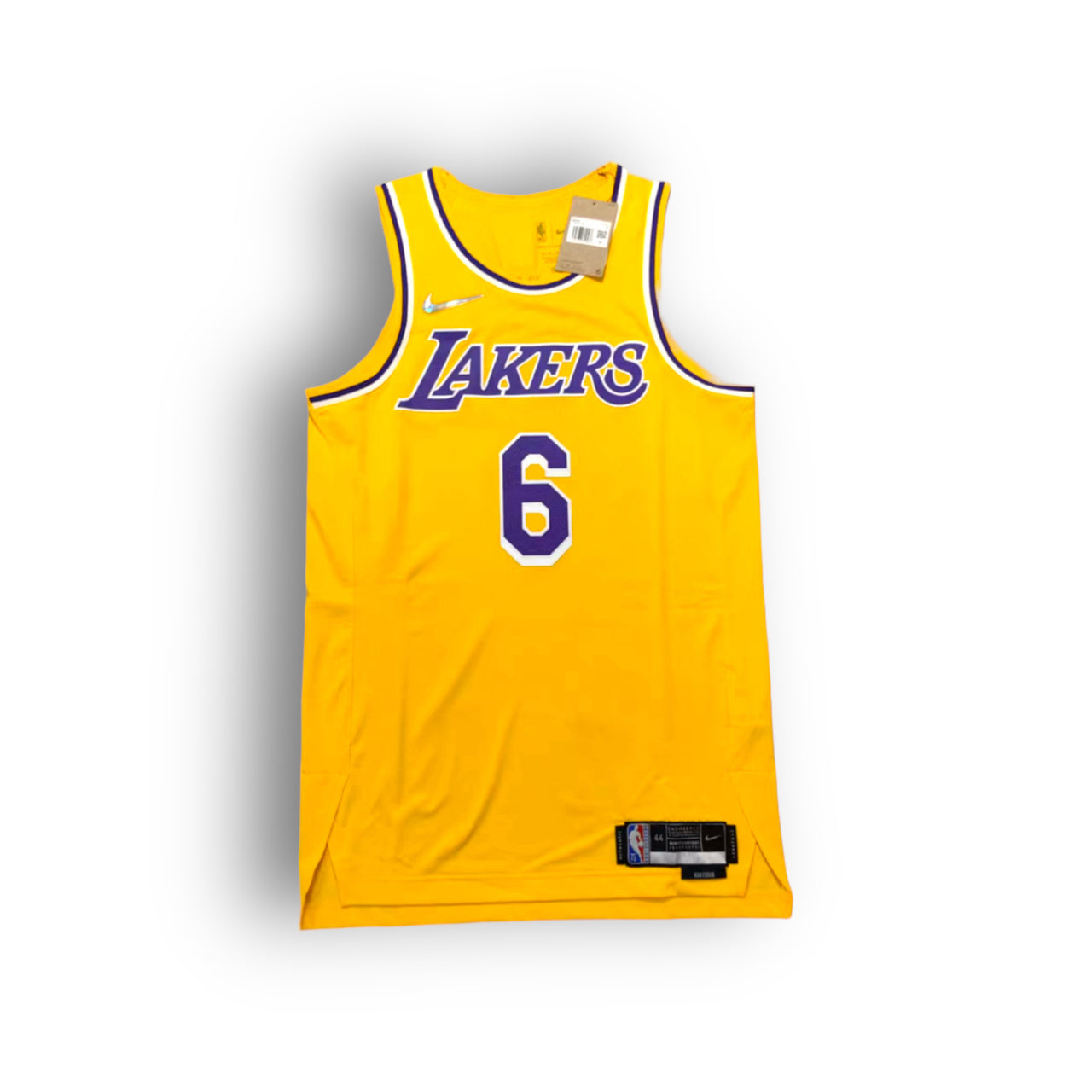 LeBron James Los Angeles Lakers 2021-2022 NBA 75th Anniversary Icon Edition Nike Authentic Jersey - Yellow #6 - Hoop Jersey Store