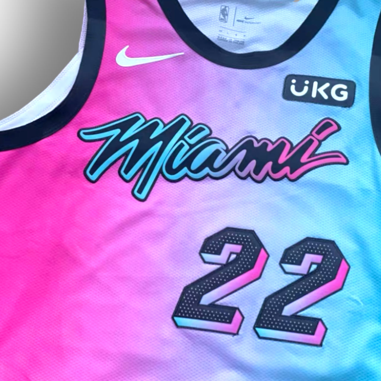 Jimmy Butler Miami Heat 2020-2021 Vice City Edition Nike Authentic Jersey - Pink/Blue