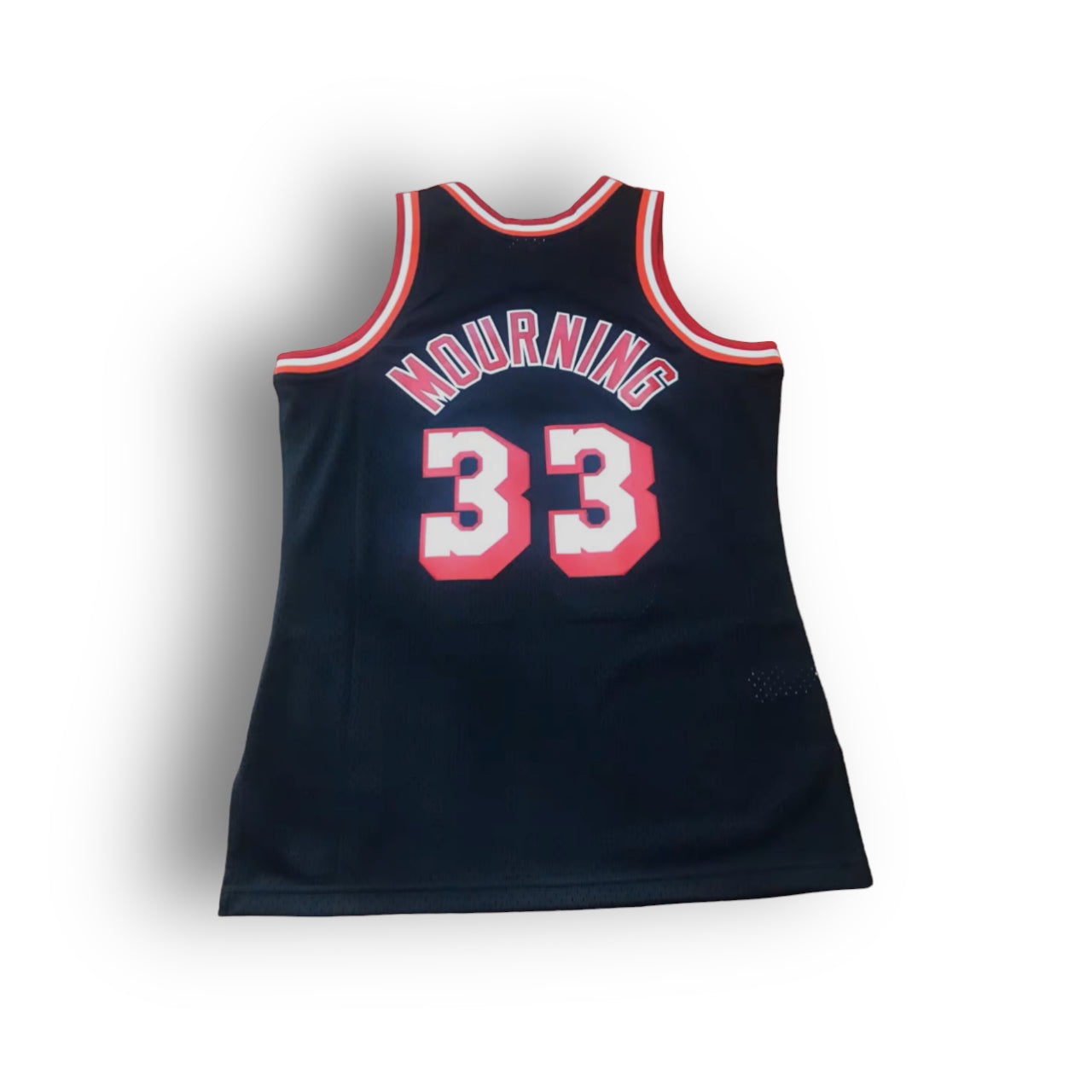 Mitchell and Ness Alonzo Mourning Miami Heat 1996-1997 Hardwood Classic Away Swingman Jersey - Black - Hoop Jersey Store