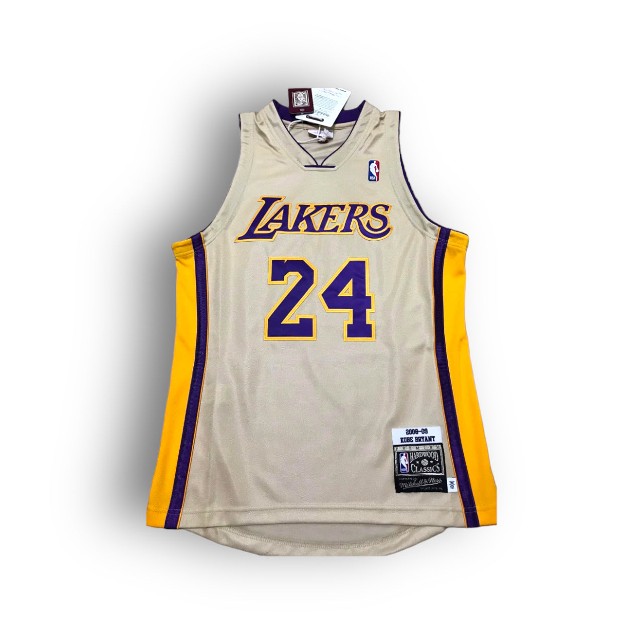 Mitchell and Ness Kobe Bryant Los Angeles Lakers Premium Golden Authentic Jersey - Gold #24 - Hoop Jersey Store
