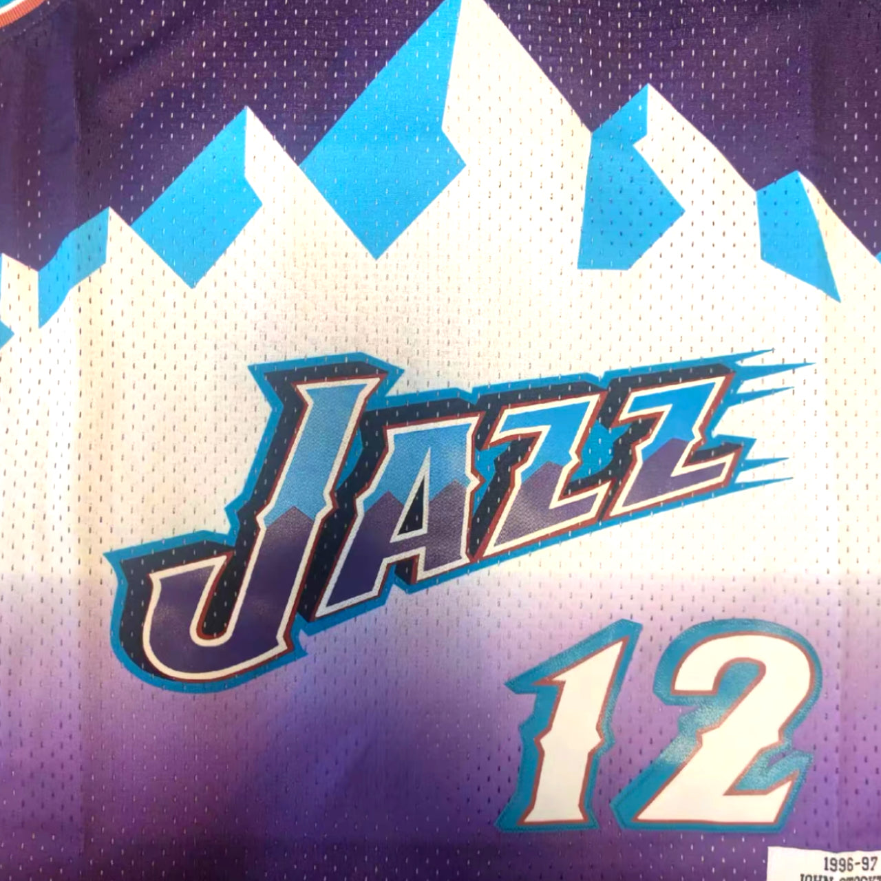John Stockton 1996-1997 Utah Jazz Away Mitchell & Ness Swingman Jersey - Purple - Hoop Jersey Store