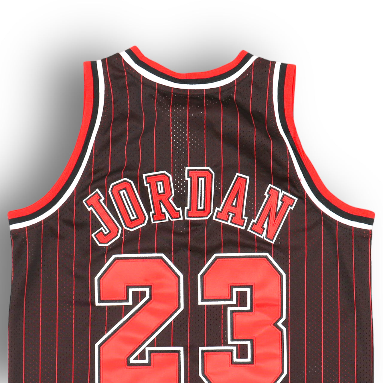 Mitchell & Ness Michael Jordan 96-97 Chicago Bulls 23 "NBA 50th Anniversary" 3rd Alternate Authentic Jersey - Black & Red - Hoop Jersey Store