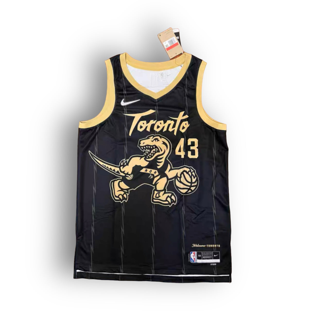 Pascal Siakam Toronto Raptors 2021-2022 City Edition Nike Swingman Jersey - Black/Gold - Hoop Jersey Store