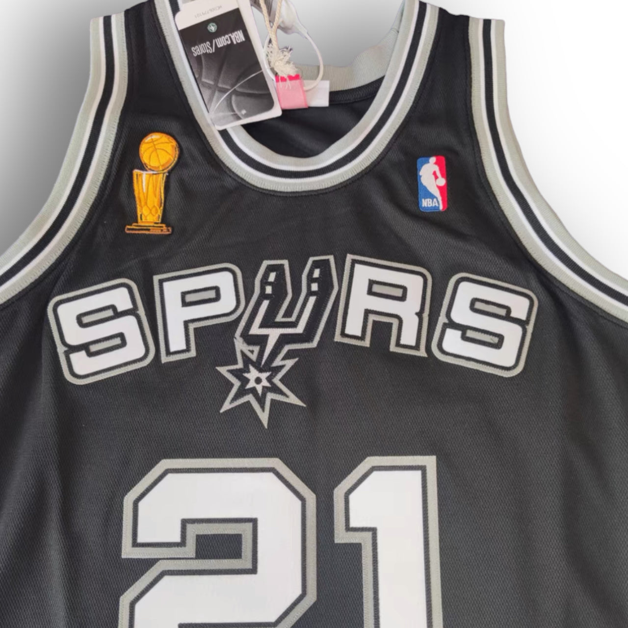 Tim Duncan San Antonio Spurs 2002-2003 NBA Finals Edition Hardwood Classic Away Mitchell & Ness Authentic Jersey - Black