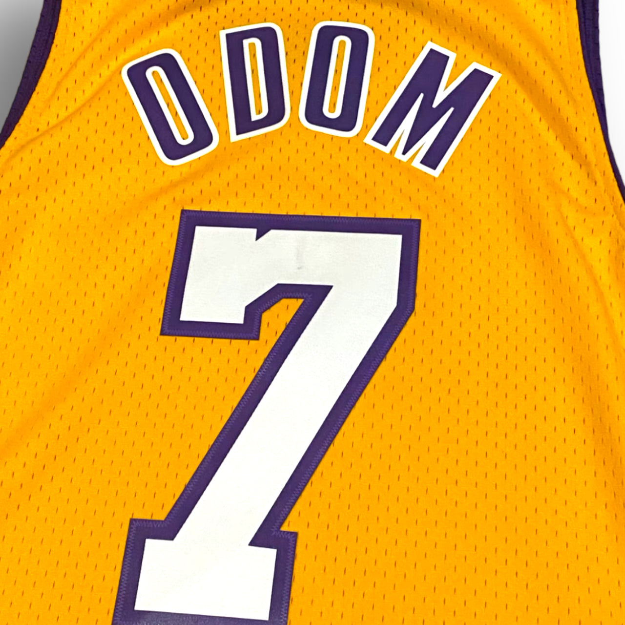 Lamar Odom 2008-2009 Los Angeles Lakers Home Mitchell & Ness Swingman Jersey - Yellow - Hoop Jersey Store