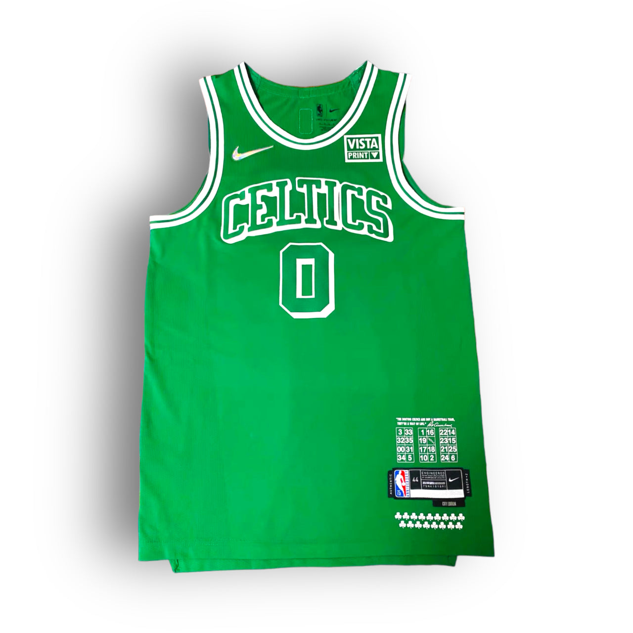 Jayson Tatum Boston Celtics 2021-2022 NBA 75th City Edition Nike Authentic Jersey - Green