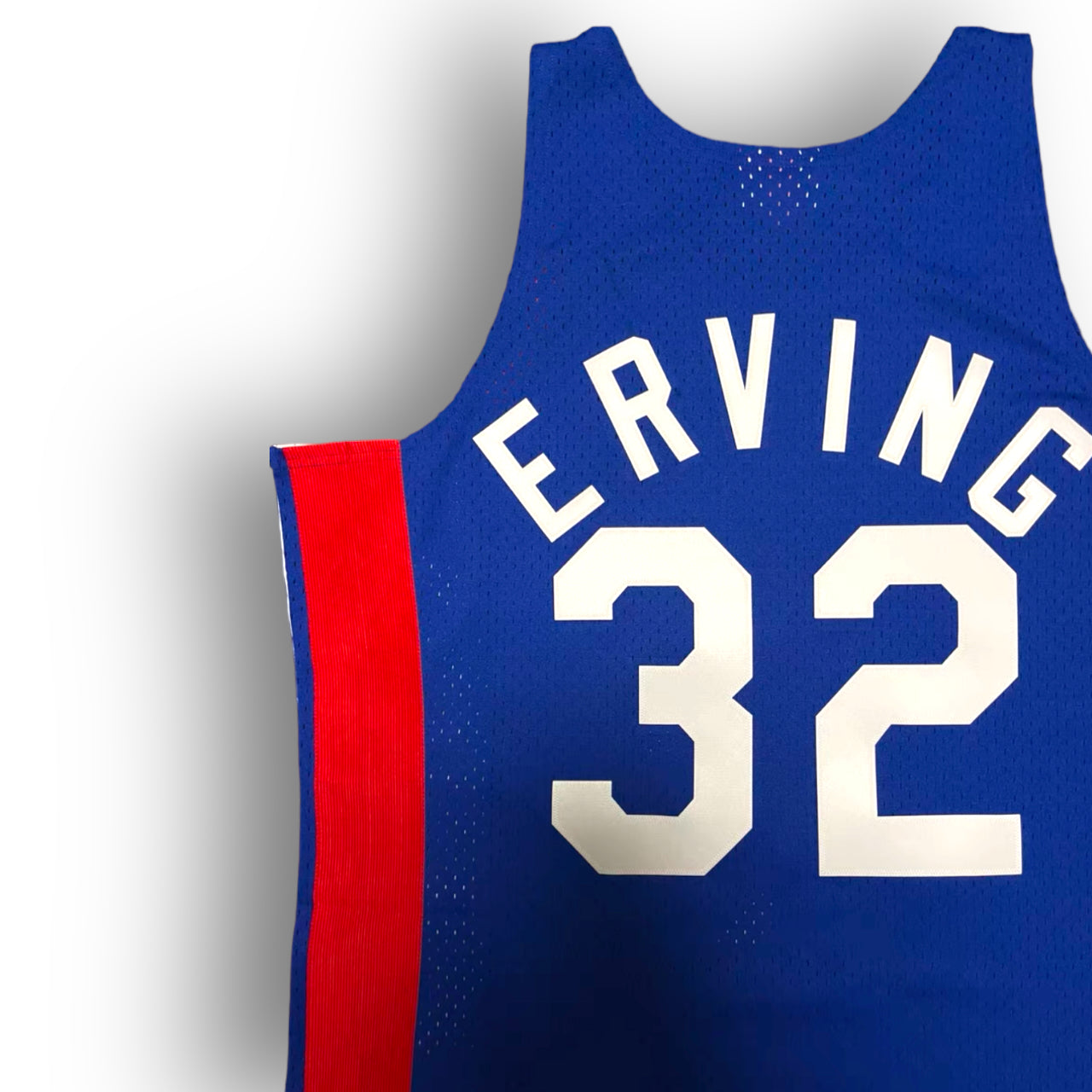 Julius Erving 1973-1974 New York Knicks Away Mitchell & Ness Swingman Jersey - Blue/White/Red - Hoop Jersey Store
